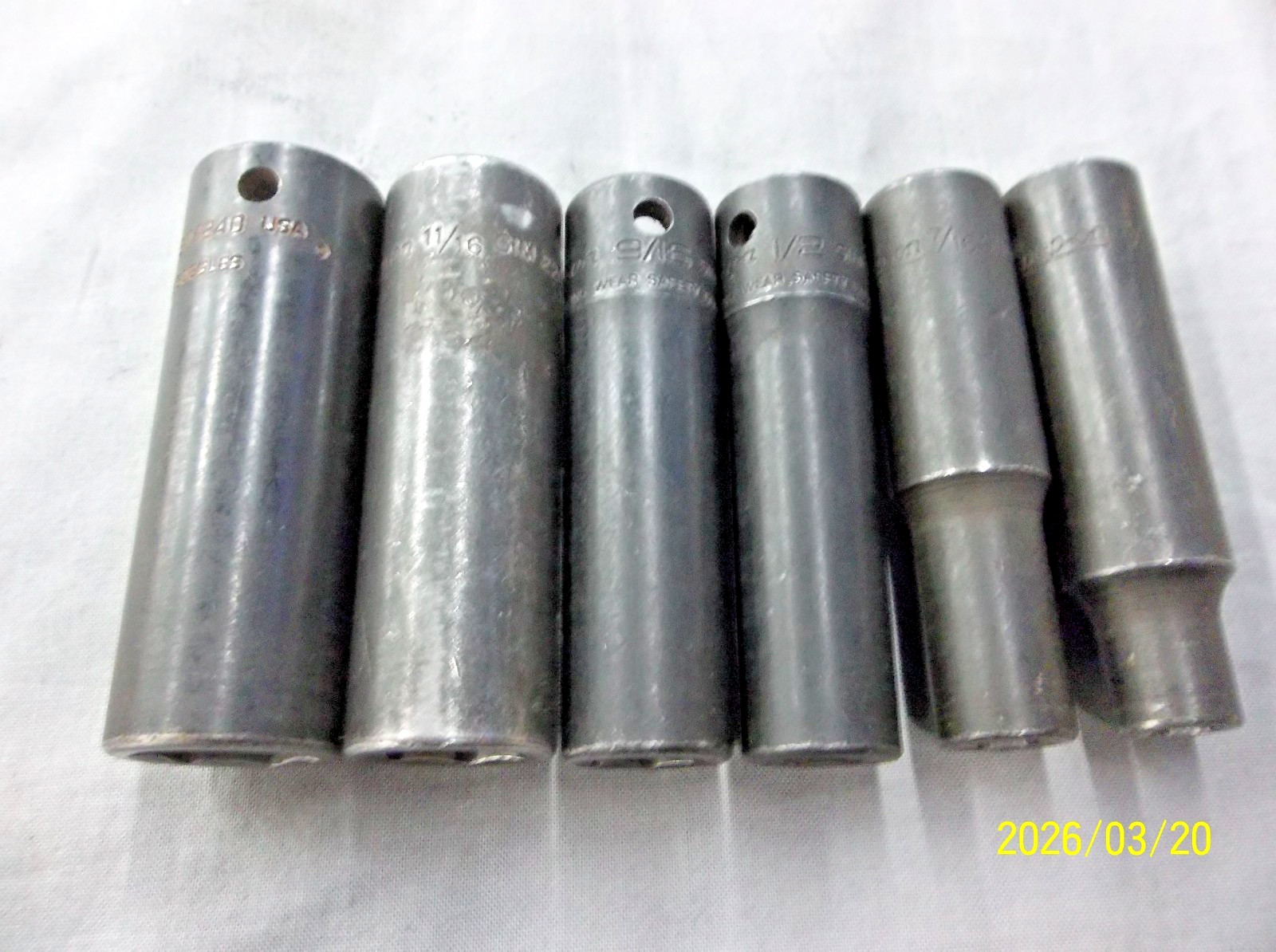 Snap-on 6 Pc 1/2″ Dr SAE Deep Impact Socket Set 3/4″ to 3/8″