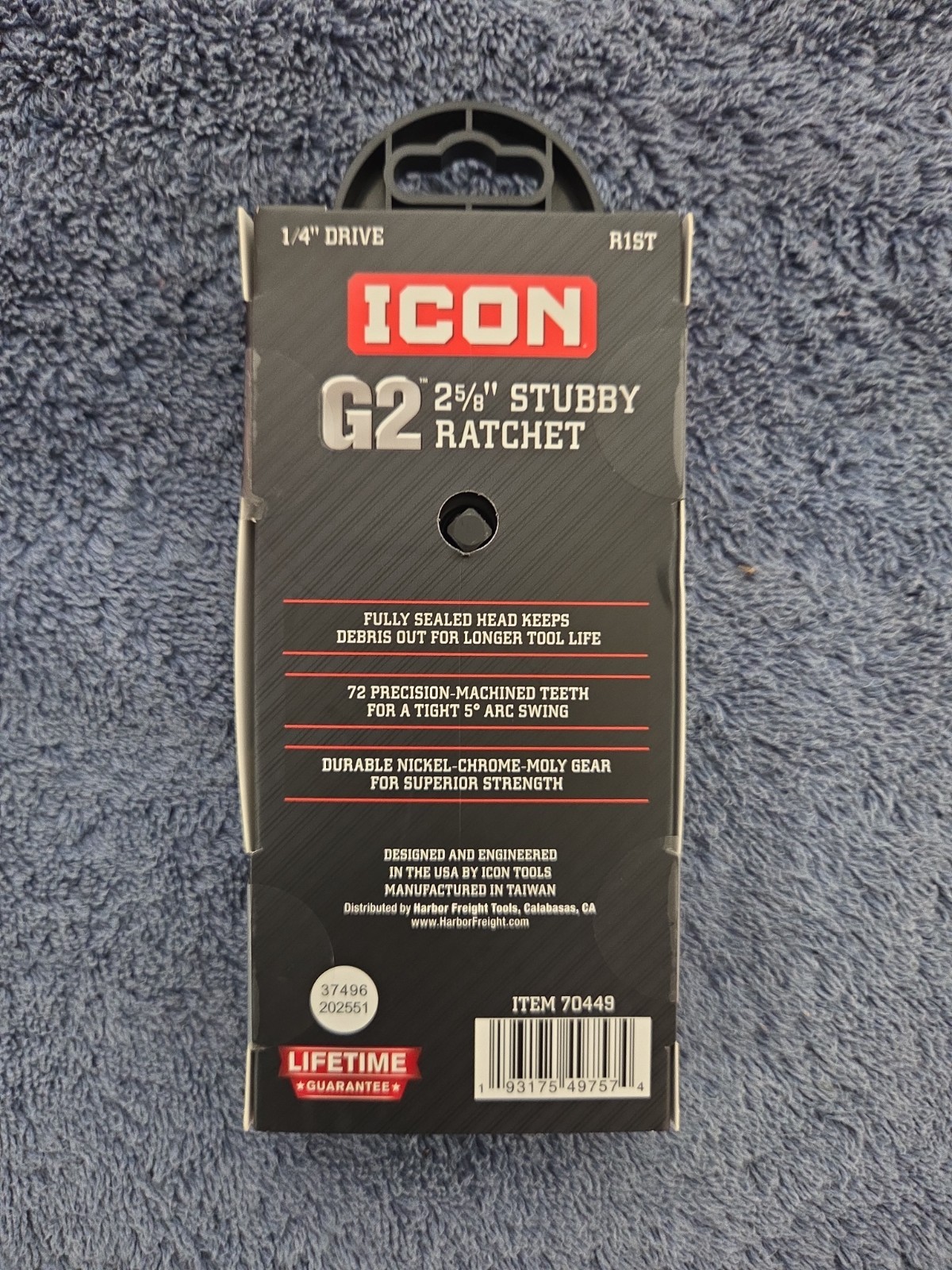 ICON R1ST G2 1/4″ DRIVE 2 5/8″ STUBBY RATCHET