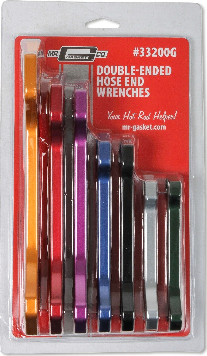 NEW MR. GASKET 7-PIECE AN DOUBLE END WRENCH SET,3 AN TO 20 AN