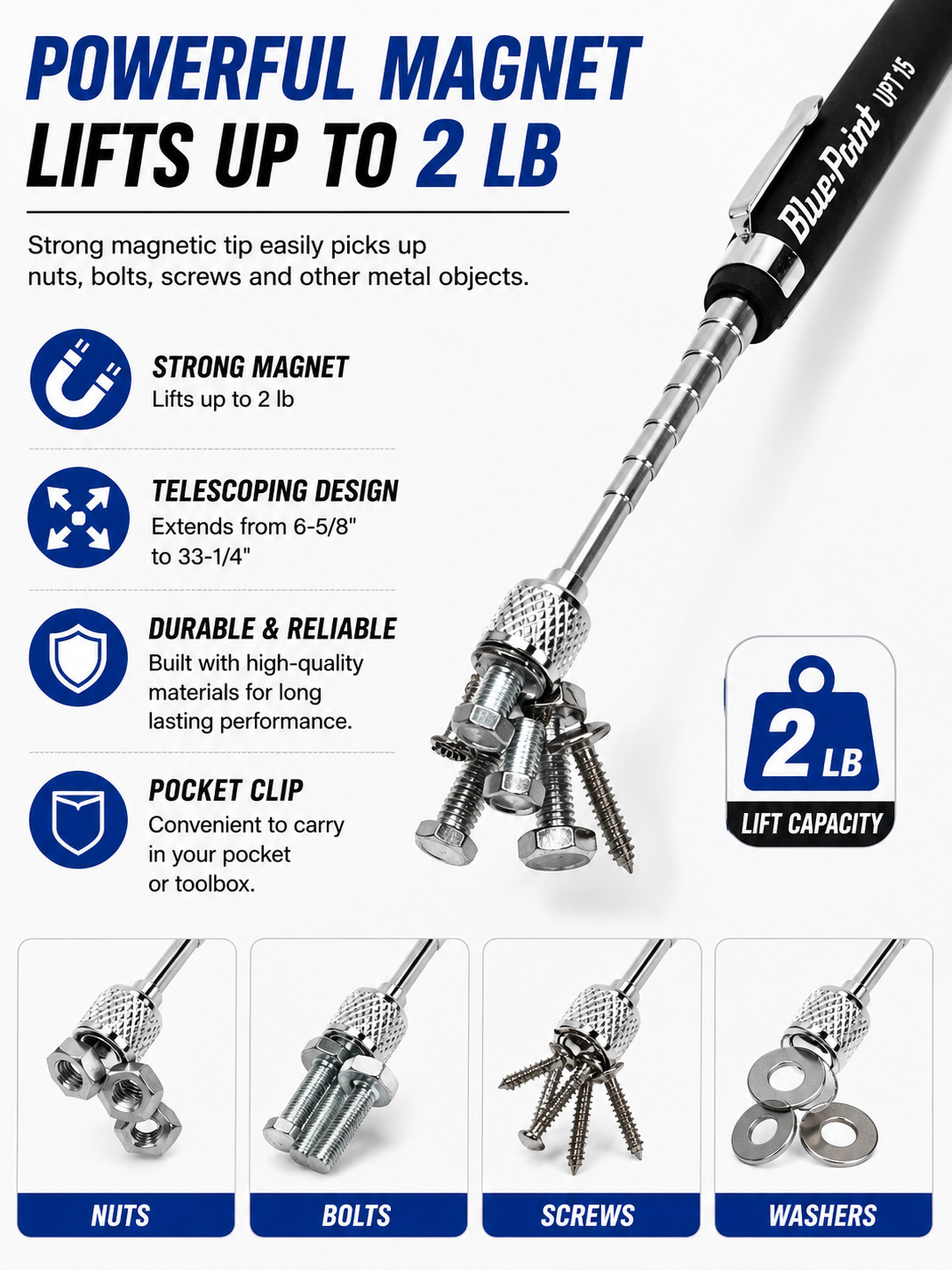 BLUE POINT UPT15 Telescopic Magnet Pick-Up Tool