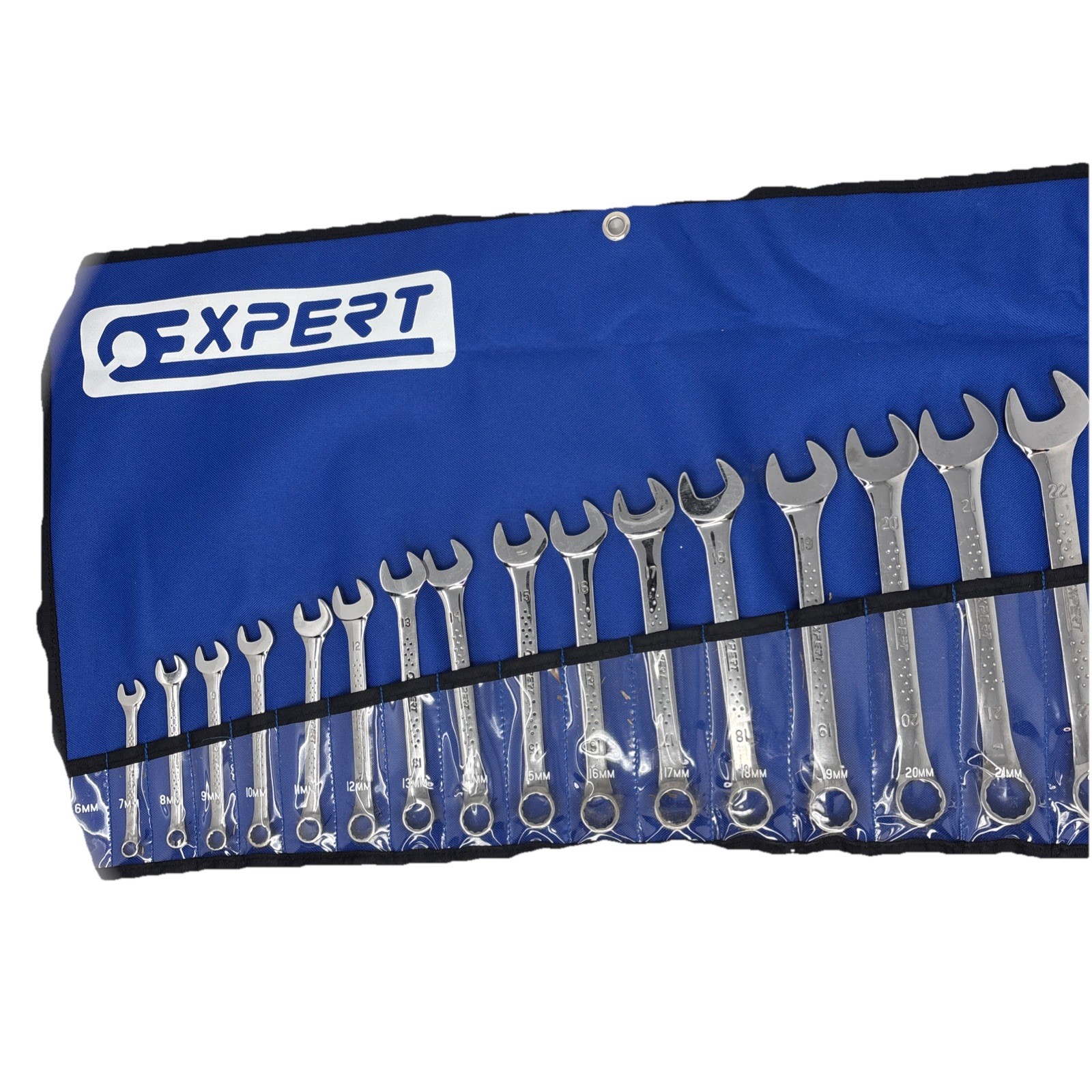 Expert Tools E110313- US 17 Pcs Metric 12 Pt Combination Wrench Set W/ Pouch