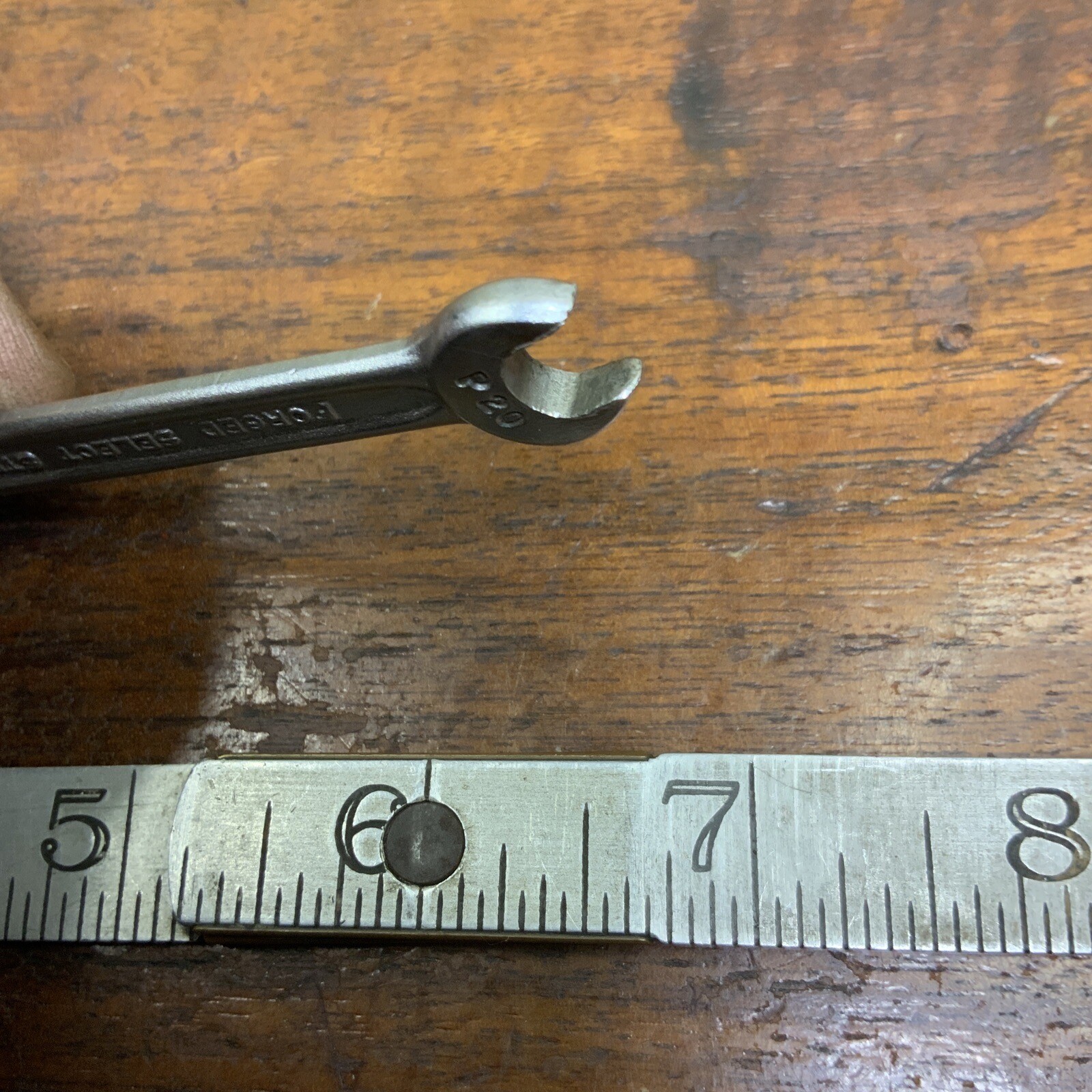 Vintage Indestro USA P20 5/16 In X 1/4 In Midget SAE Open End Wrench Miniature