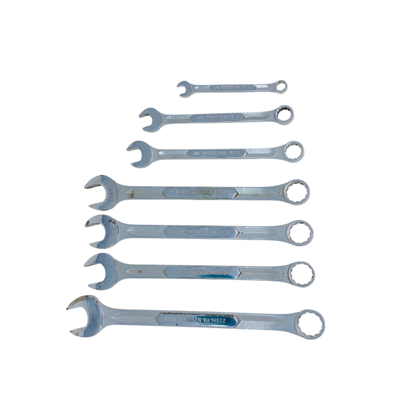 Thorsen USA Combination Wrench Lot Set SAE Mechanics Tools, 7 Pcs