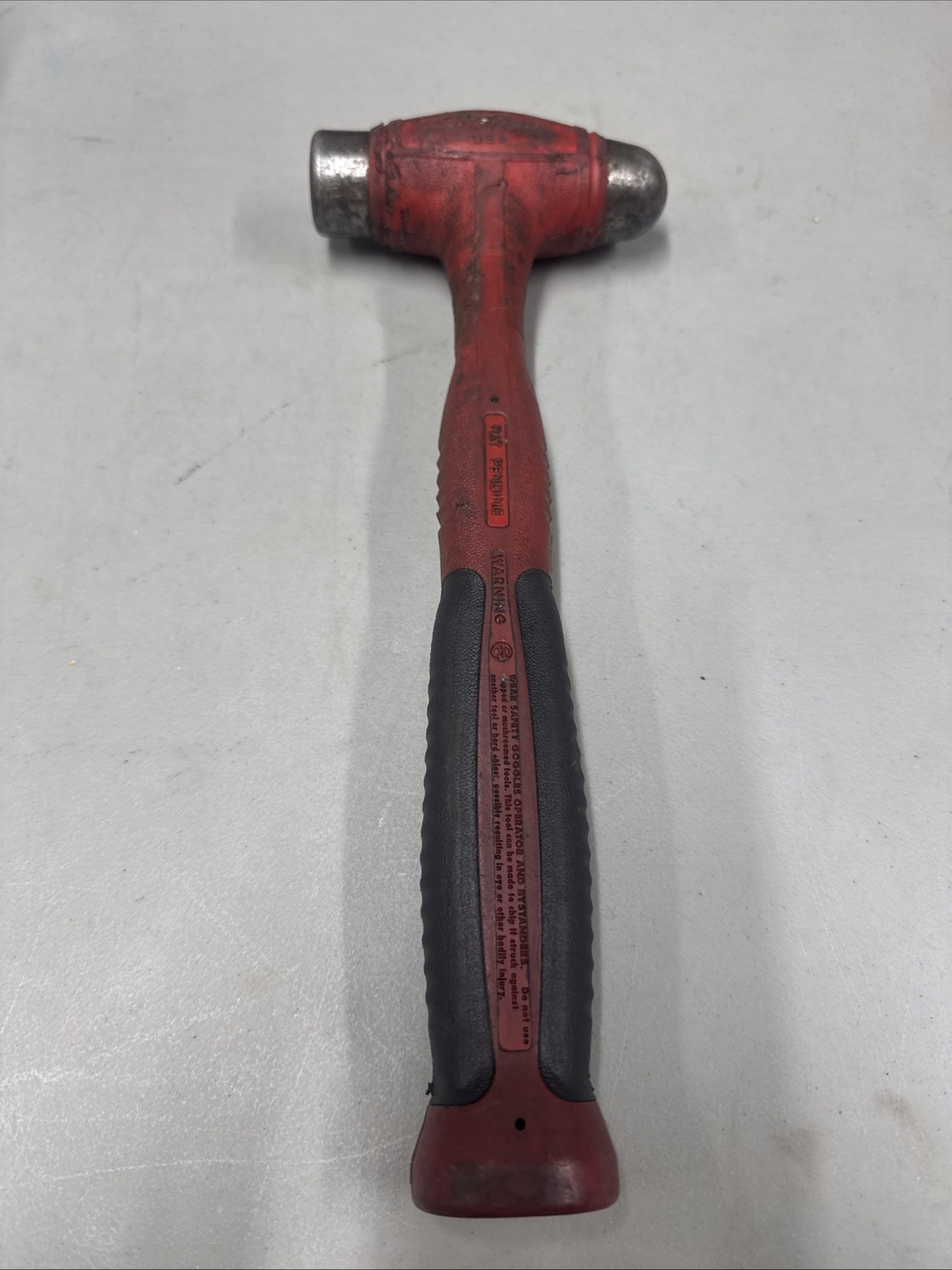 Snap On Tools 24oz. Ounce Ball Peen Dead Blow Hammer Red HBBD24 Made in USA