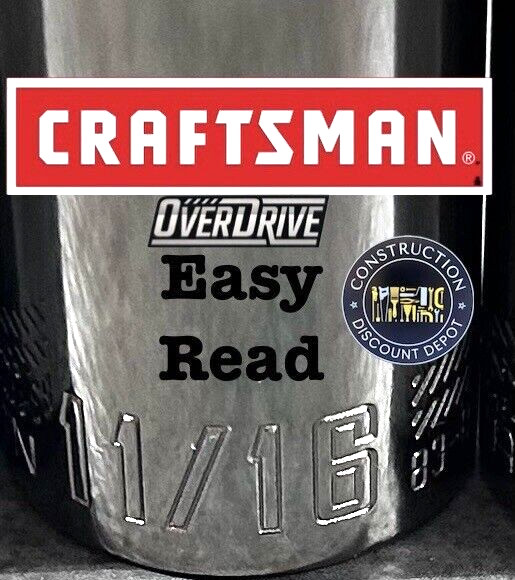 10 Craftsman OVERDRIVE 3/8″ Drive GUNMETAL CHROME Metric Socket Set TIGHT TORQUE