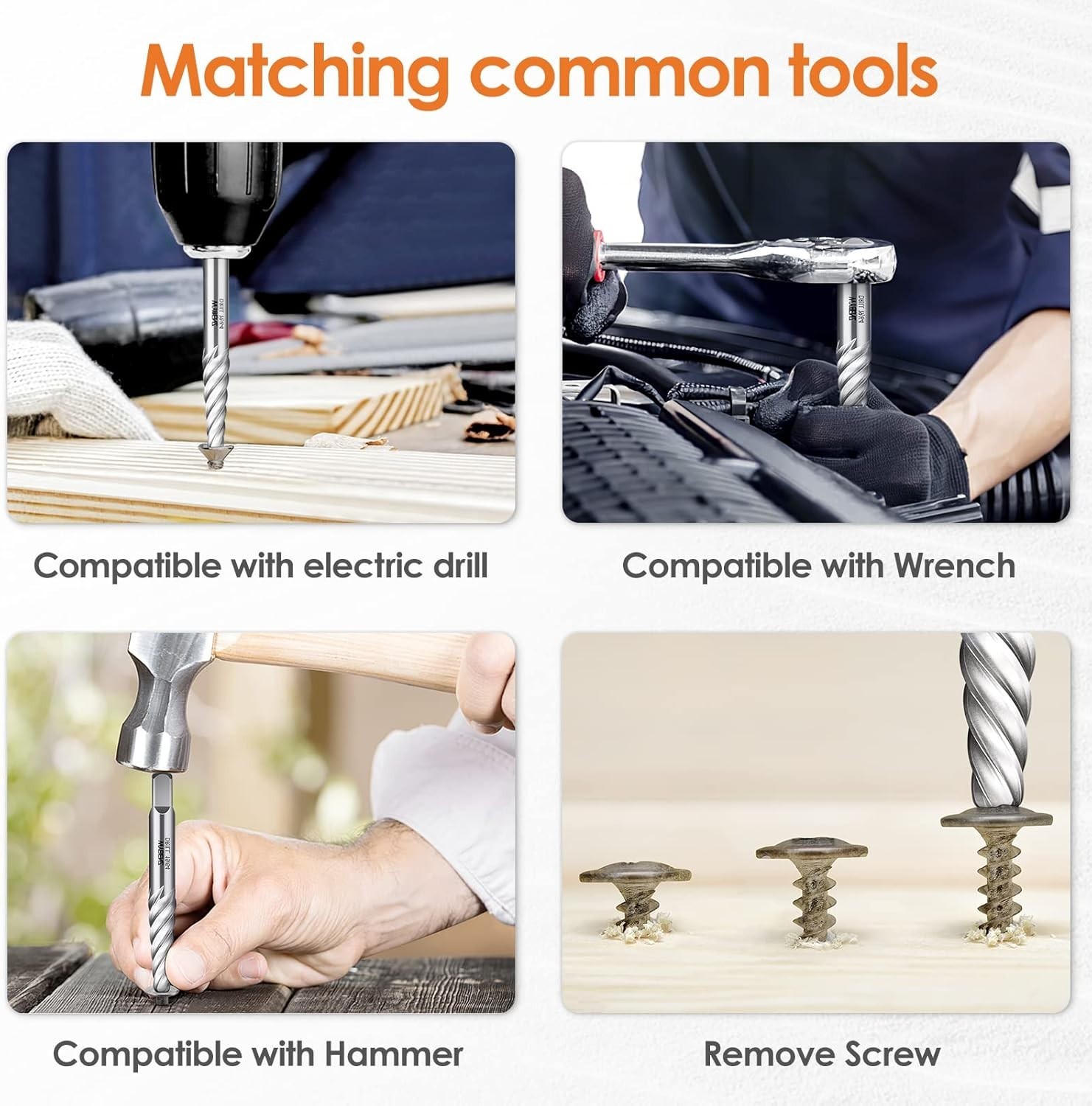 Ultimate 6-Piece Spiral Flute Screw Extractor Set – Effortless Bolt Removal