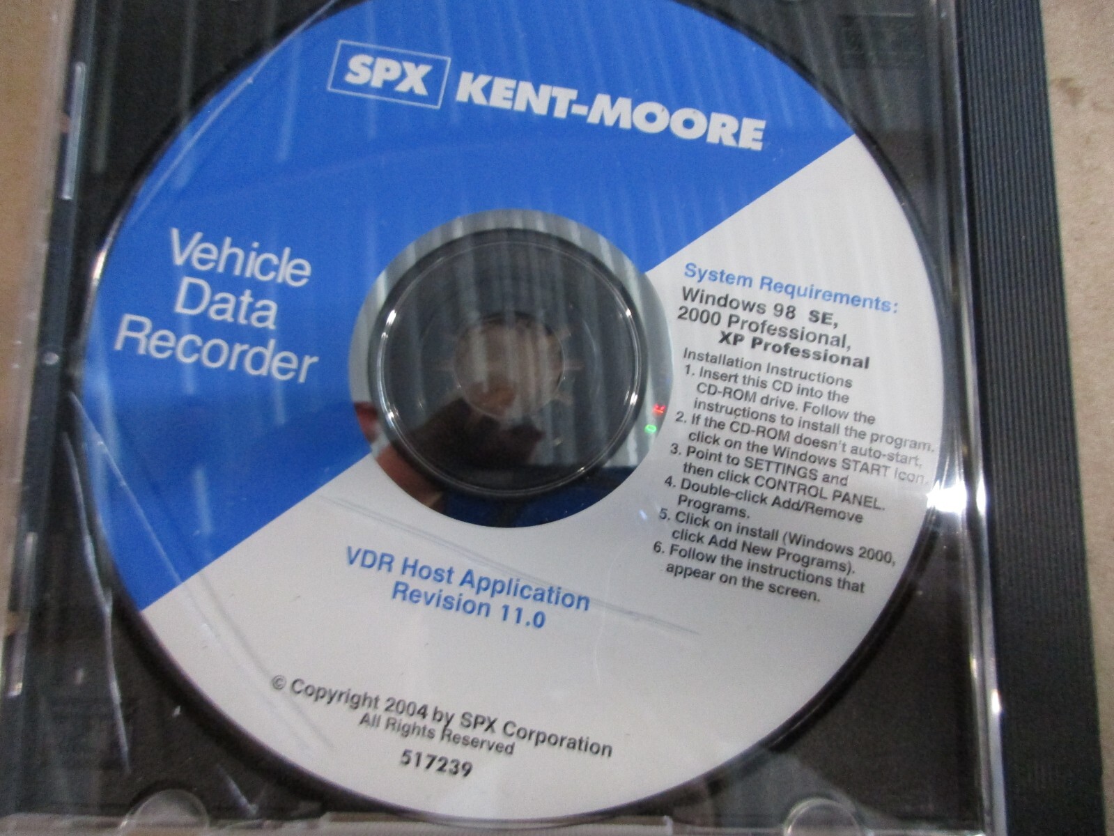 KENT MOORE J-42598 UNIVERSAL VEHICLE DATA RECORDER W/ REVISION 11.0 (NO CASE)