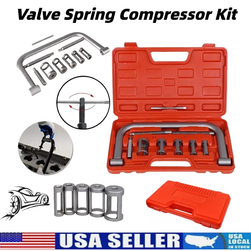 5 Sizes Valve Spring Compressor Pusher Automotive Tool For Car Motorcycle Kit US