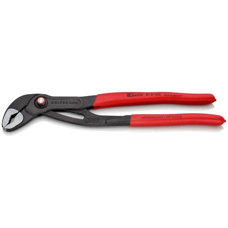 Knipex Cobra QuickSet Water Pump Pliers 87-21-300 Plastic Grip 12″ 300mm