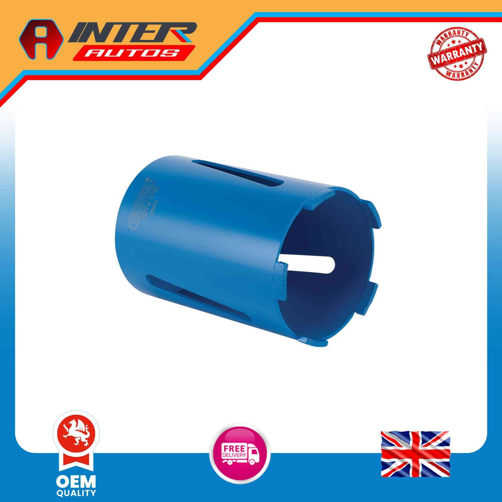 Draper Diamond Core Drill Bit, 107 x 170mm 43713