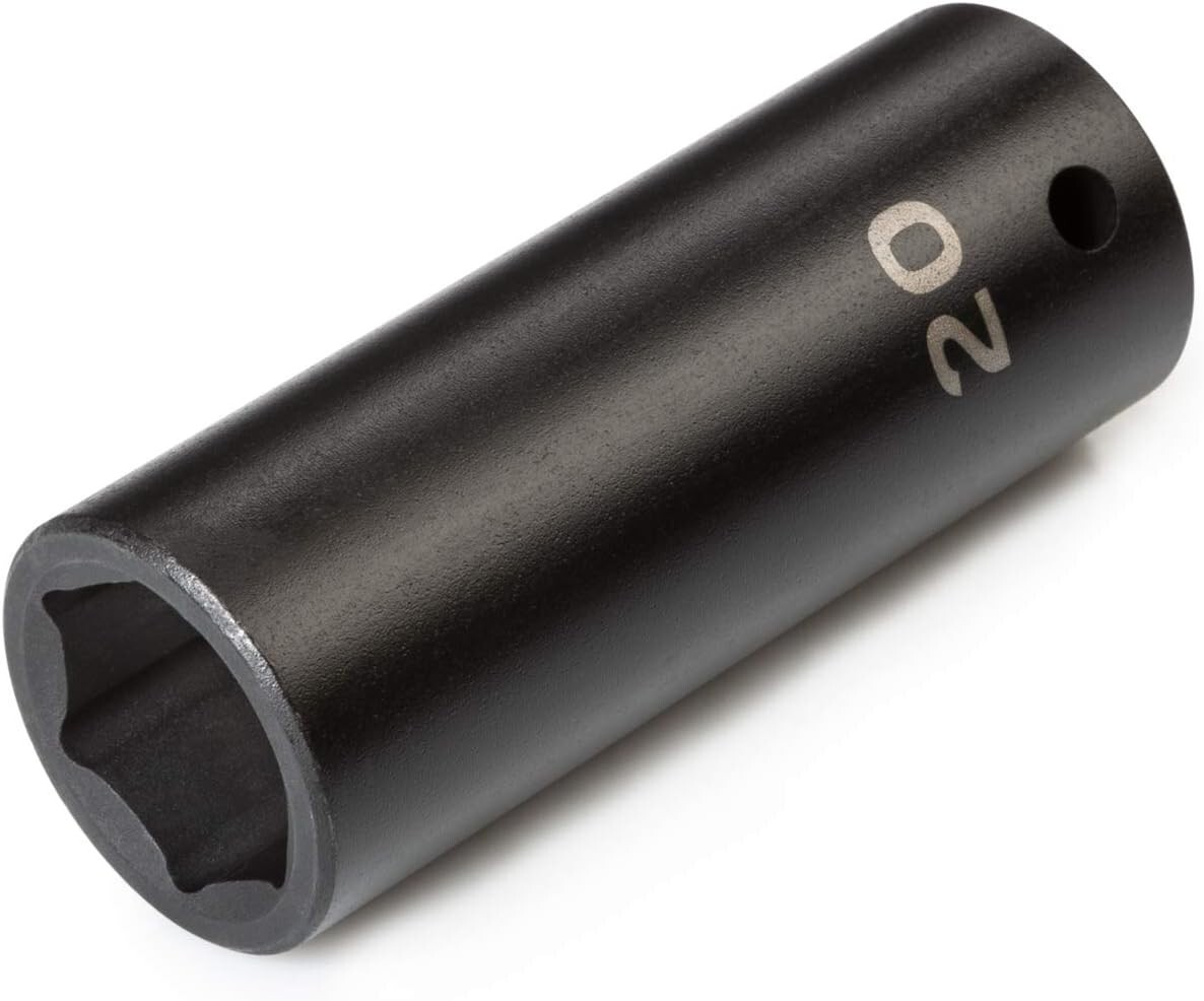 Premium 1/2″ Drive 20 mm Deep 6-Point Impact Socket – Manganese Phosphate Finish