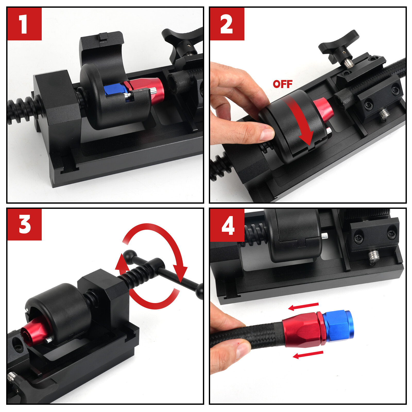 AN4/6/8/10/12 Fuel Line Fittings Installation Tool Fuel Hose Repair Tool Kit