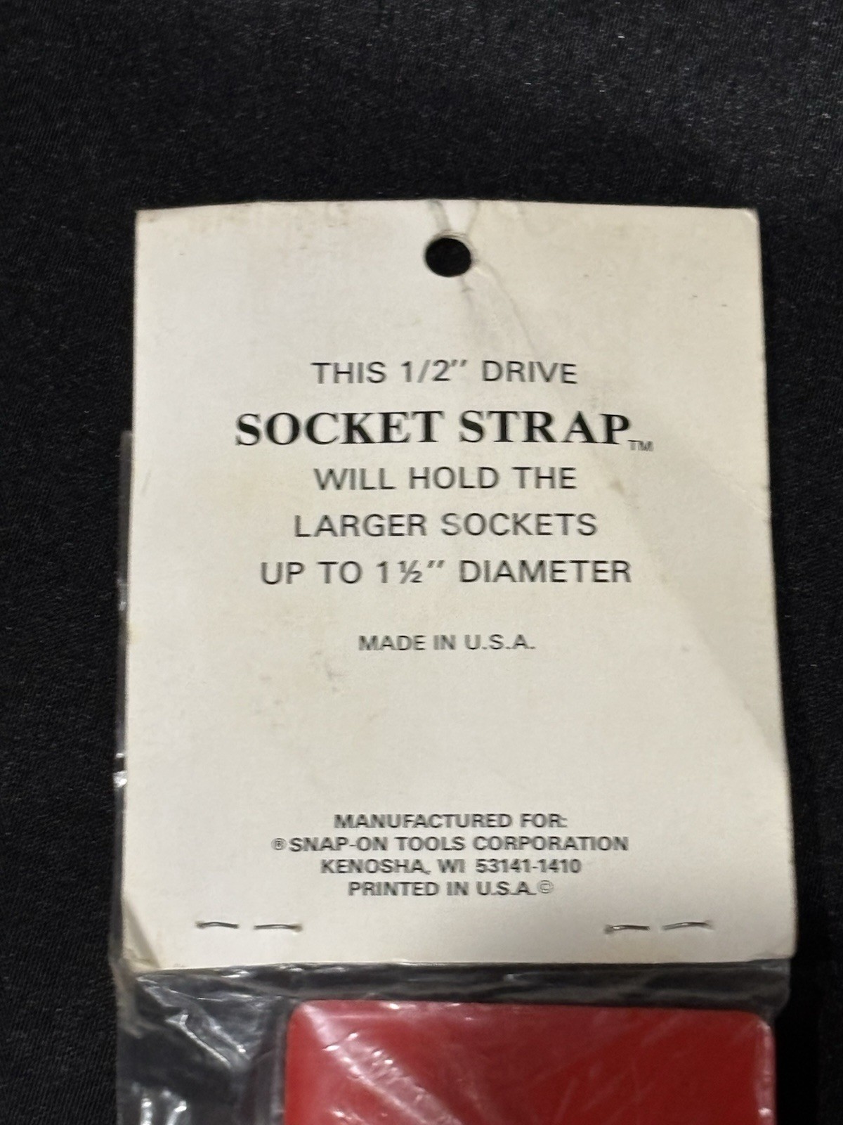 Blue Point Snap On Tools Socket Strap YA651 Holds 5 – 1/2” Drive New/ Old Stock