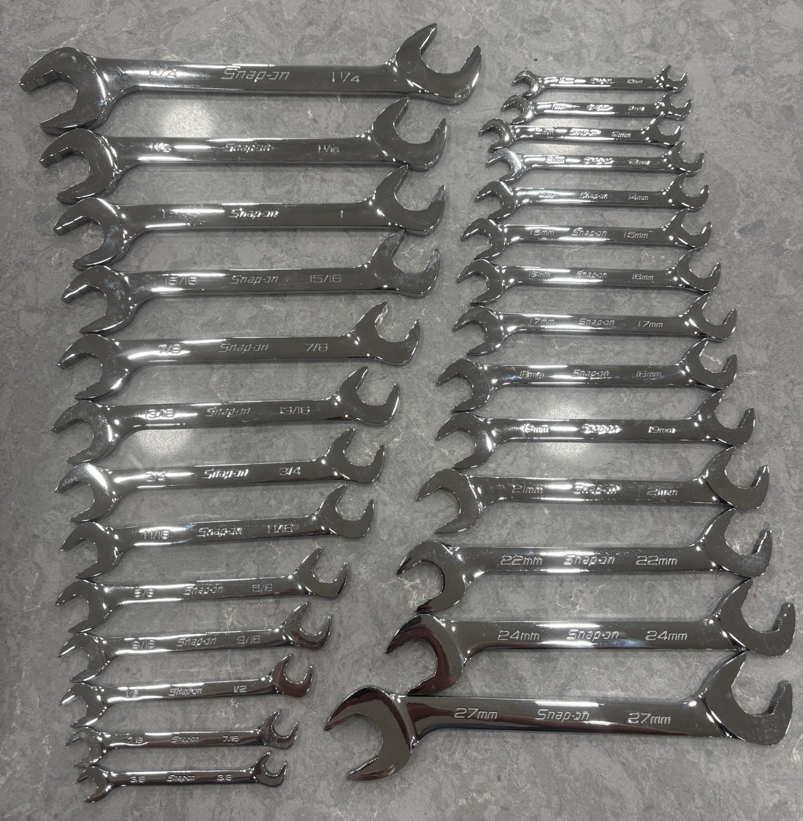 Snap-On FDP SAE And Metric Four Way Angle Wrench Set