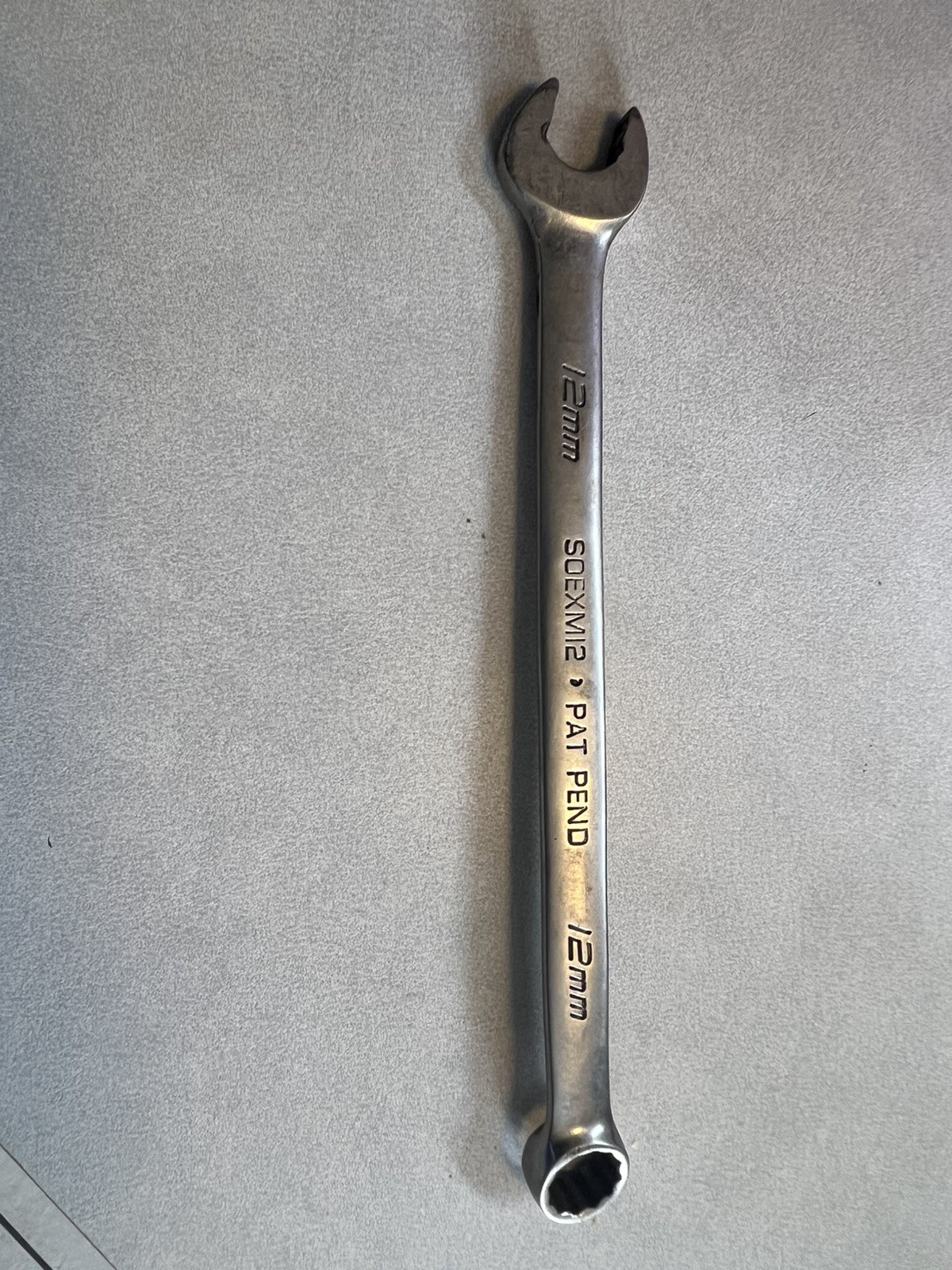 Snap On 12MM 12PT Chrome Combination Wrench OEXM120 PAT PEND