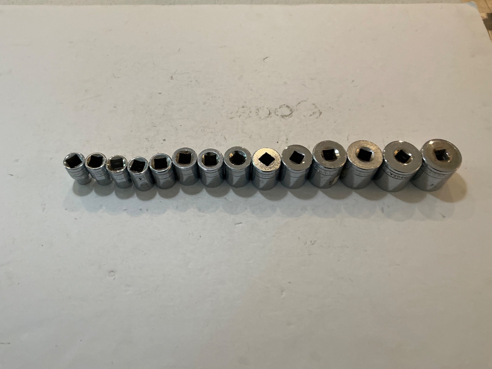 S-K tools 14 pc 1/2″ dr shallow 12pt SAE socket set 7/16″-1 1/4″ USA made