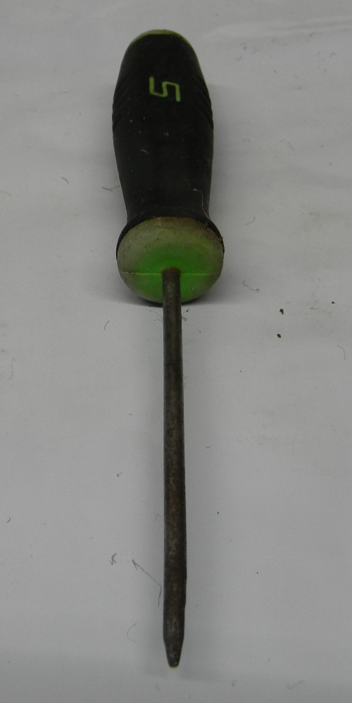 SNAP-ON 5-1/2″ LONG GREEN/BLACK SOFT GRIP INSTINCT HANDLE MINI AWL #SG3ASA