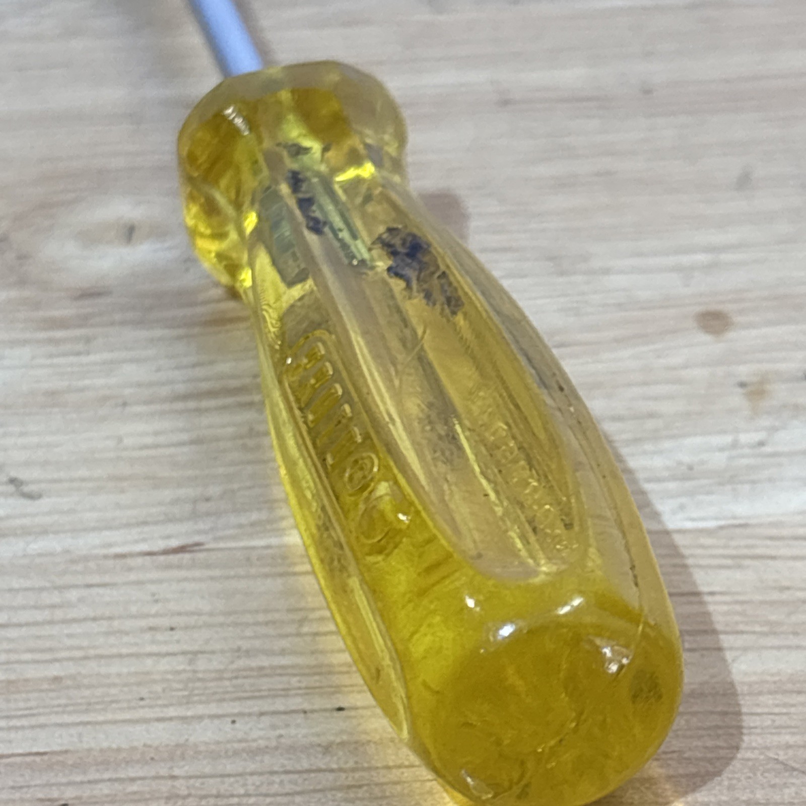 Proto Phillips Screwdriver Clear Yellow Hard Handle 5.25″ Long 9680 USA