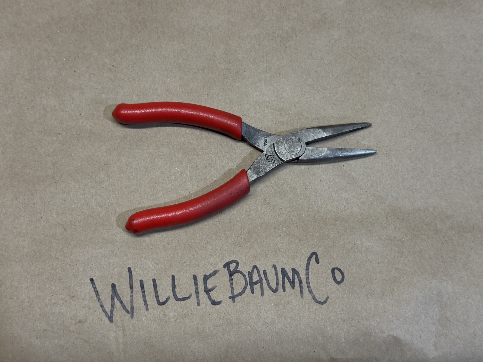 SNAP ON TOOLS 95ACF 6″ LONG NEEDLE NOSE PLIERS SOFT RED GRIP