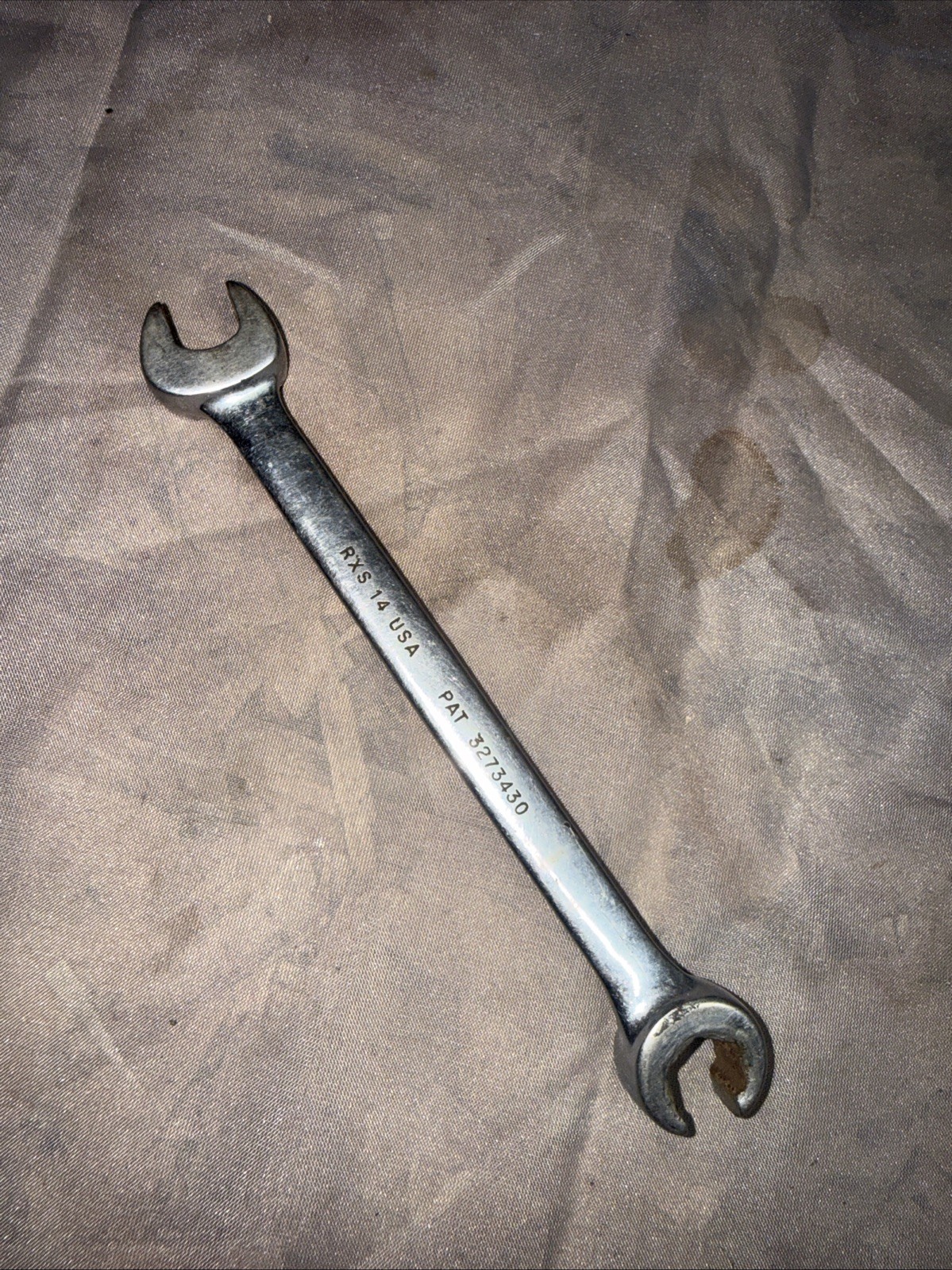 Snap-on 7/16 Flare Wrench RXS14 7/16″ SAE 6Pt Point Flare Nut Line Wrench USA