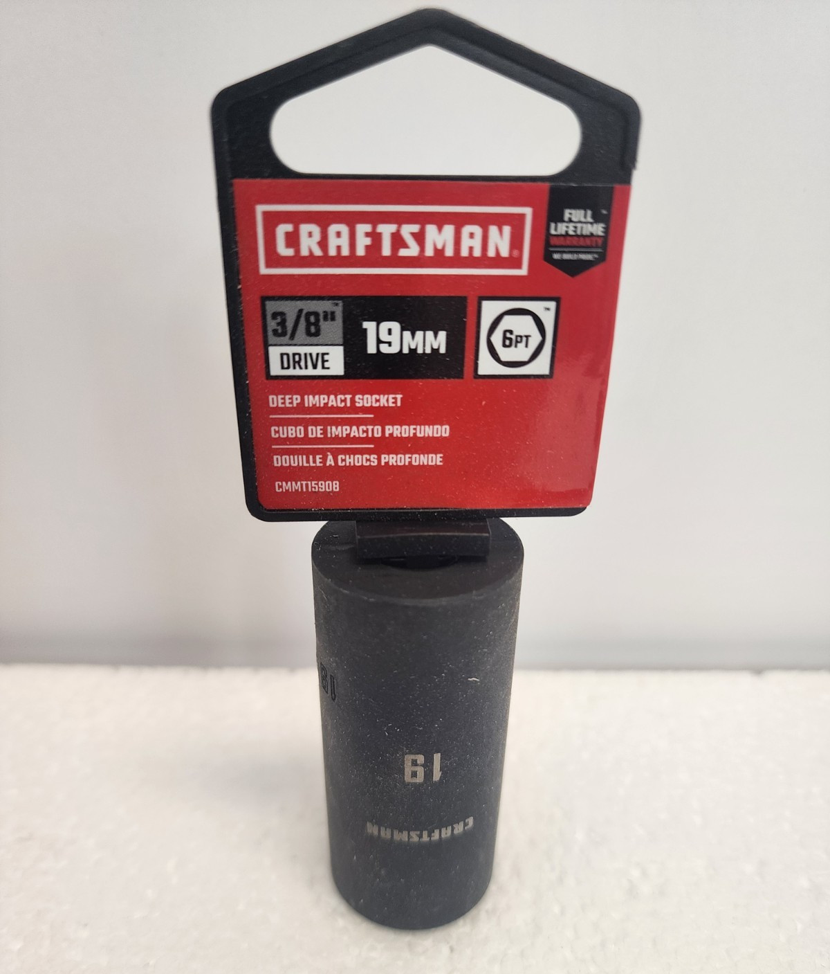 Craftsman 3/8″ Drive 19MM Deep Impact Socket CMMT15908