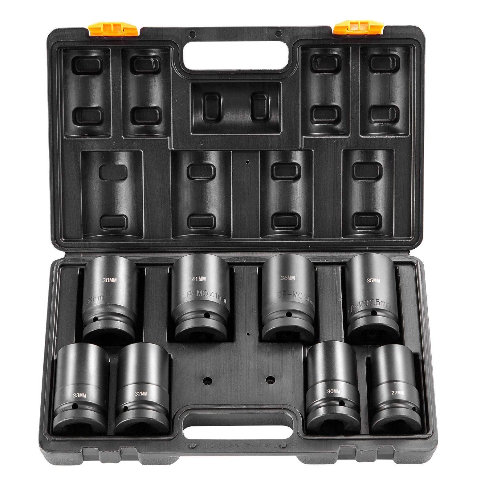 VEVOR Impact Sockets Set 8pcs 6-Point 1″ Drive Bit Ratchet Tool Kit Case