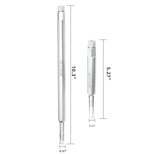 12mm Spark Plug Thread Repair Tool Kit – M12x1.25 Back Tap & Chase Taps, 2-Pack