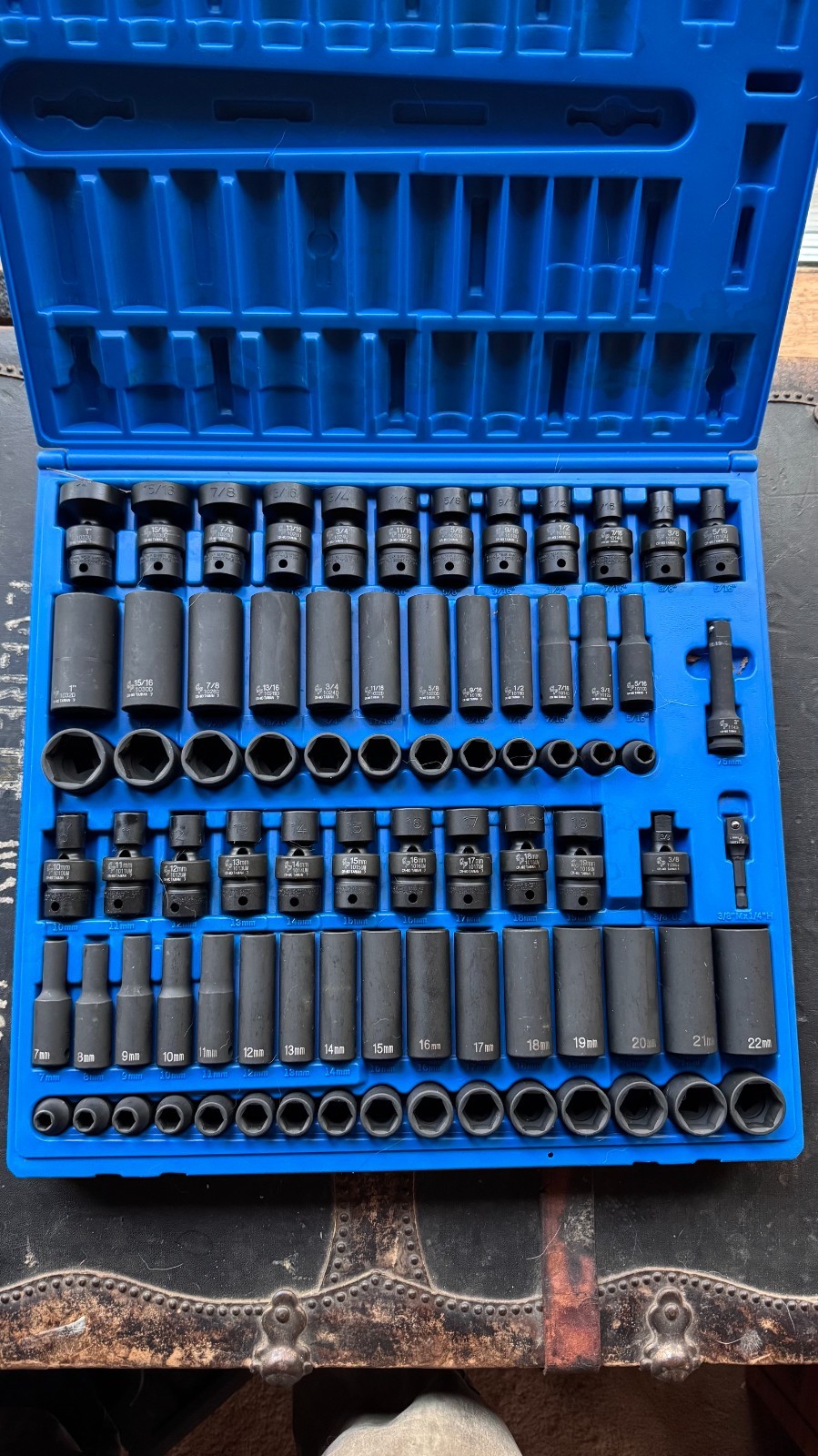 Grey Pneumatic 81pc Master 3/8″ drive Impact socket Set SAE & Metric #1281