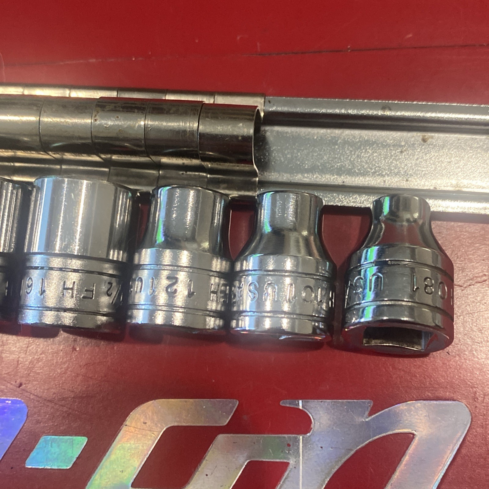 Snap-on FH 281-081 10 Piece Socket Set (FH141 Missing)