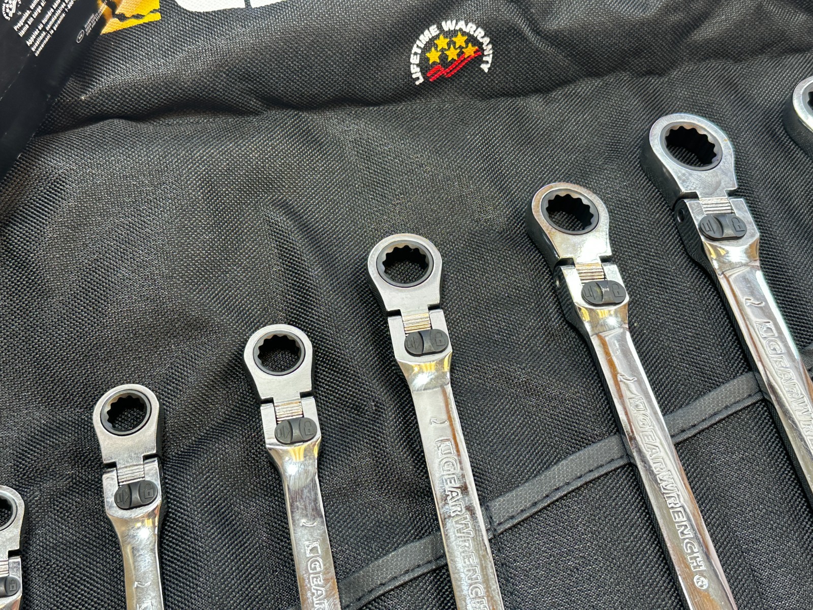 NEW GearWrench 85798 8pc 5/16-3/4 12 Point XL LOCKING Flex Head Wrench Set RARE