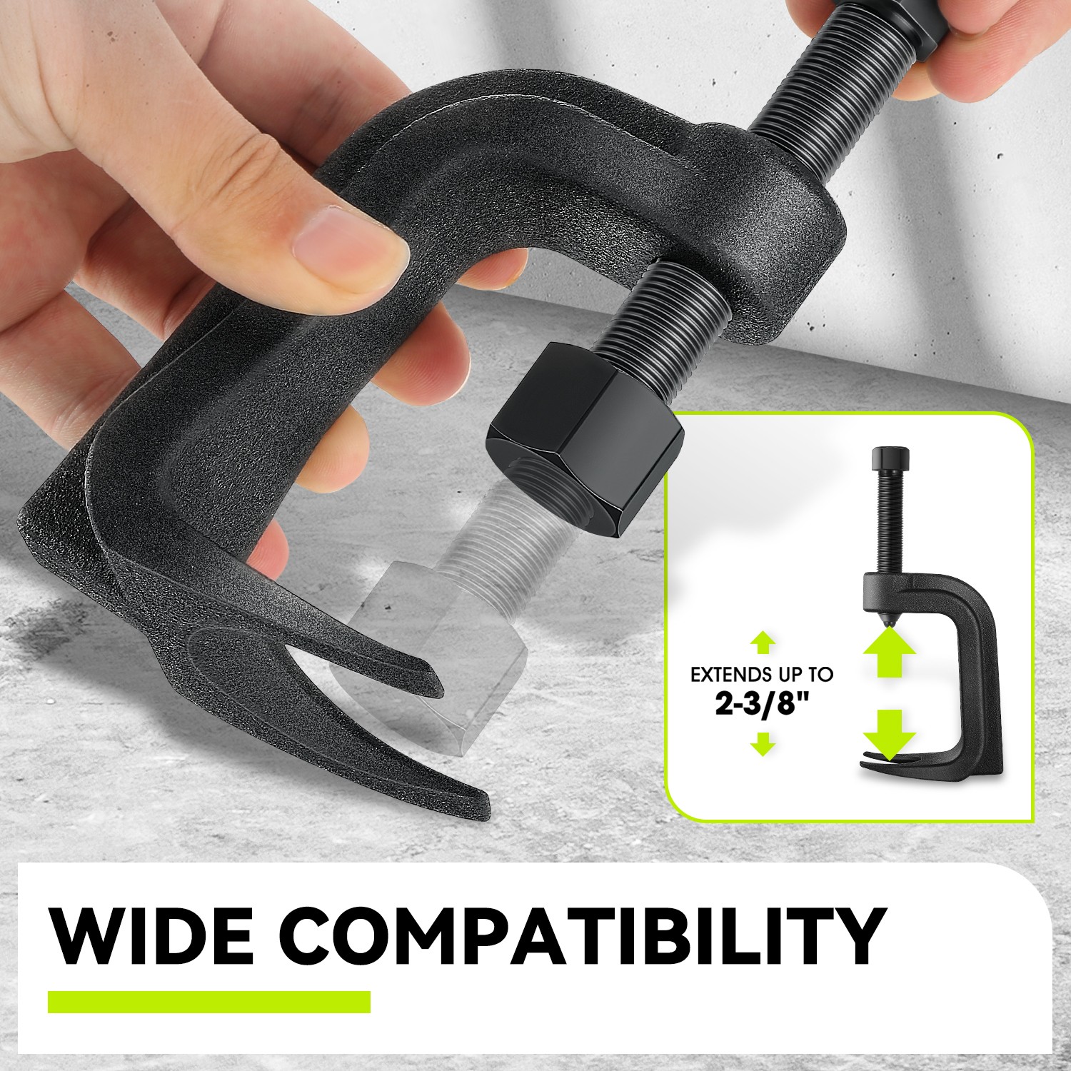 Universal Cars Trucks SUV 2-3/8 Inches Adjustable Ball Joint Removal Tool Set