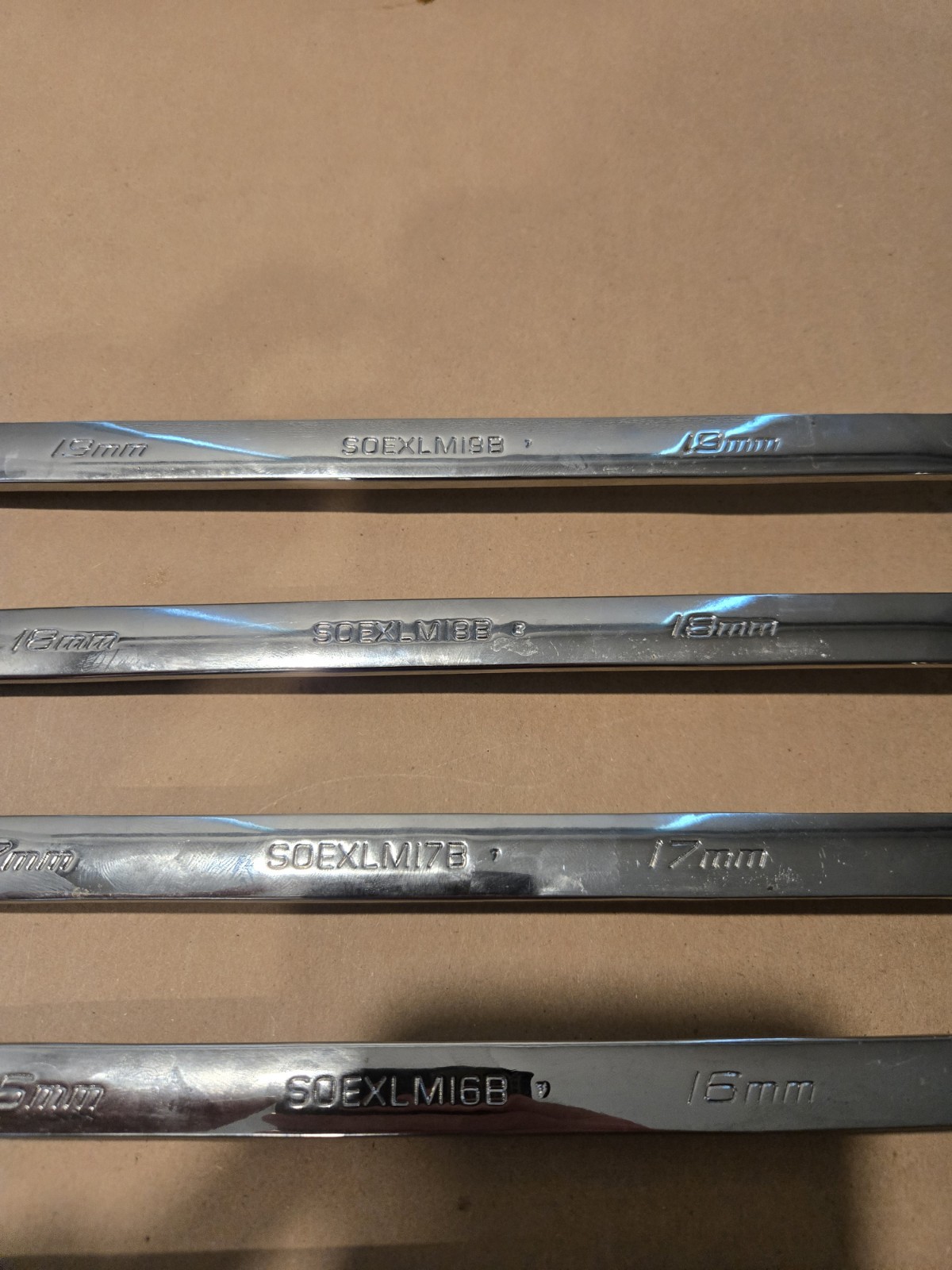 Snap On USA 10MM-19MM 12PT Metric Long Flank Drive + Combination Wrenchs READ AD