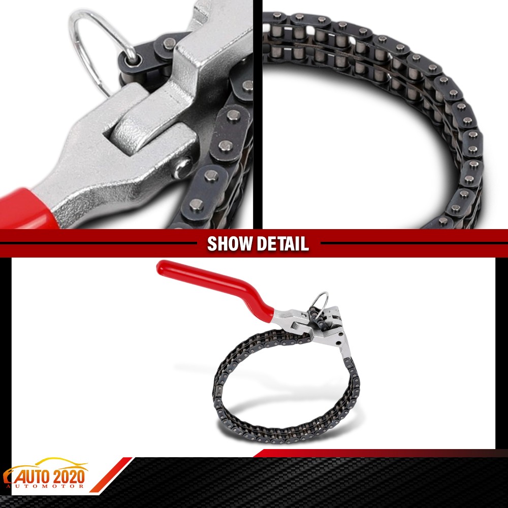 60-160mm Heavy-Duty Ratcheting Chain Wrench Oil Filter Change Pipe Fittings