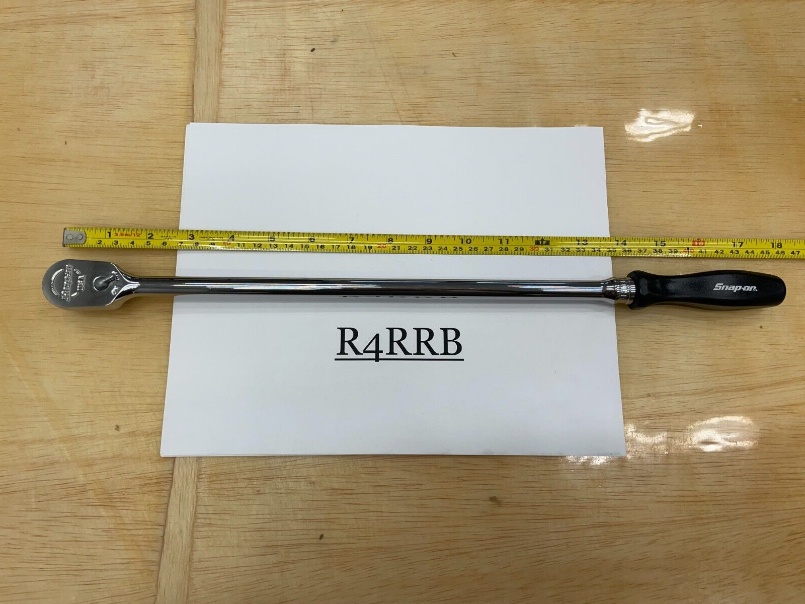Snap-on Tools NEW BLACK 3/8″ Drive Hard Grip Extra-Long Fixed Ratchet FHLLD80BK