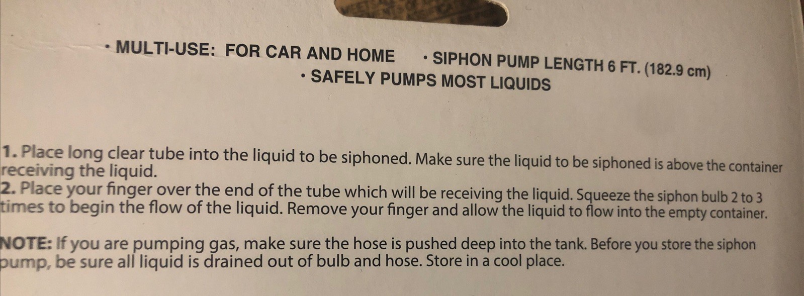 Bulb Siphon Pump & 6′ Clear Hose for Auto Car Truck Home Aquarium Gas Liquid