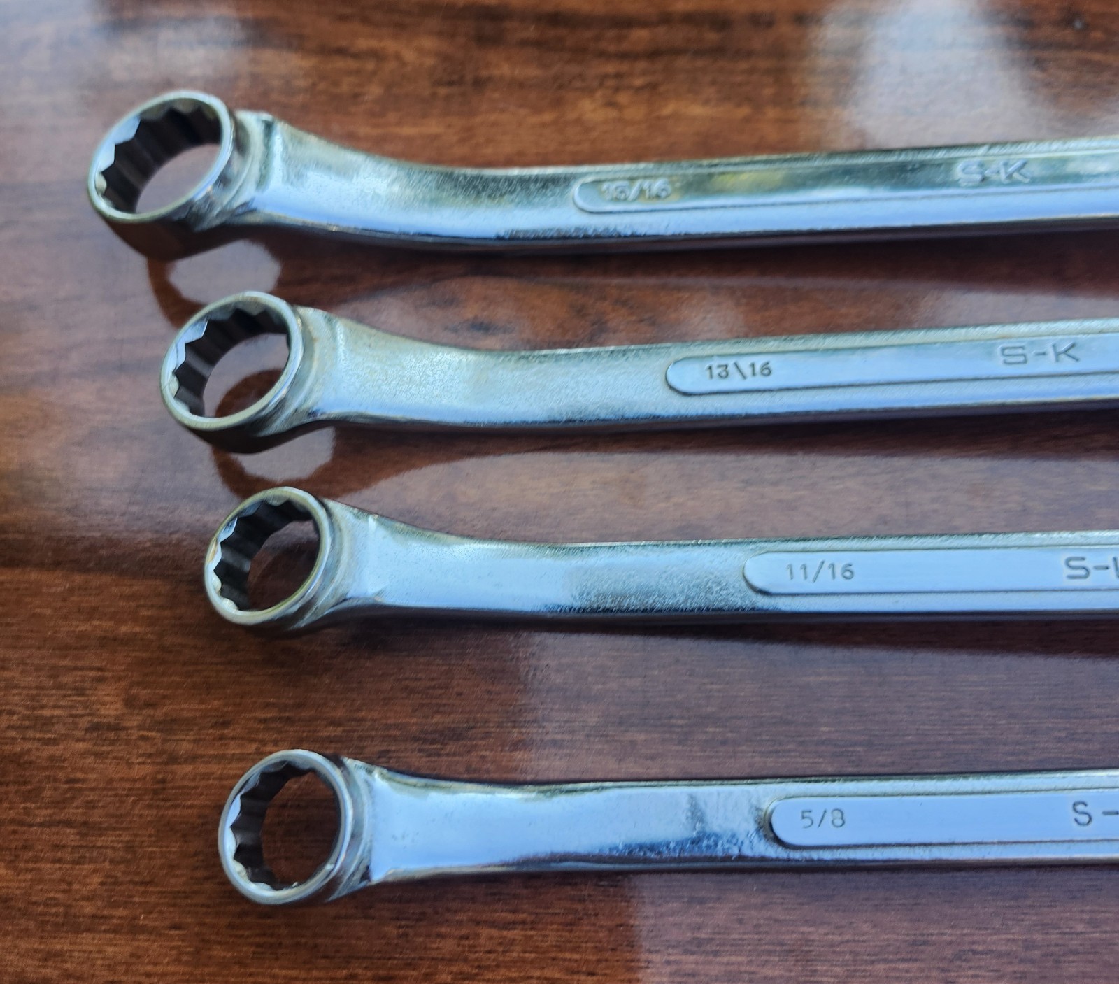 SK Tools 5/8” to 1″ Offset Box End Wrench 4Pc Set B2024 2224 2628 3032Forged USA