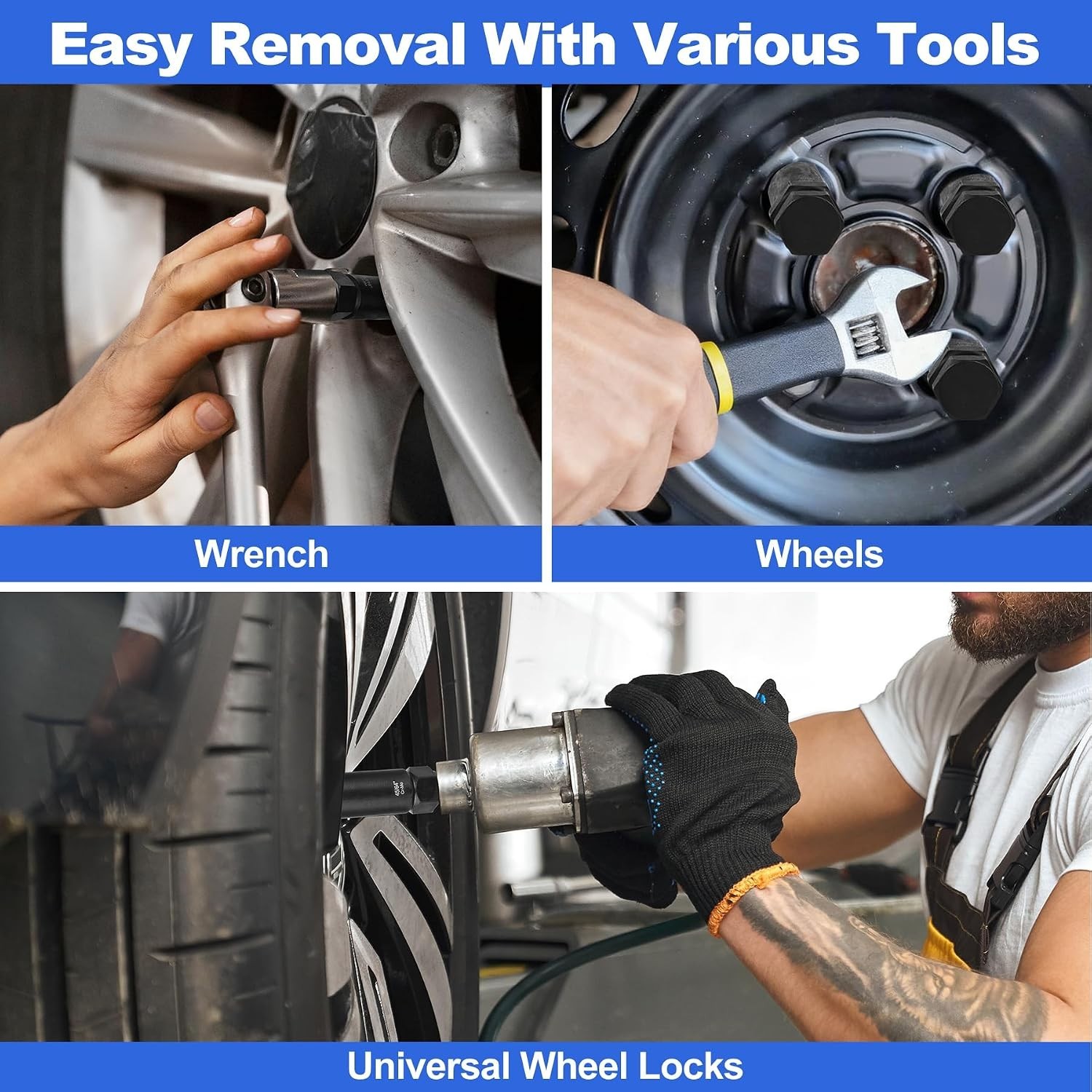 8-Piece Spline Lug Nut Socket Set for Effortless Removal – Durable and Portable