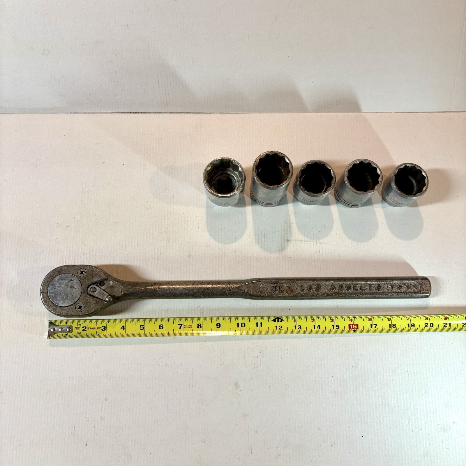Proto 3/4” Drive 17 Piece Set Sockets Ratchet Extensions Adapters