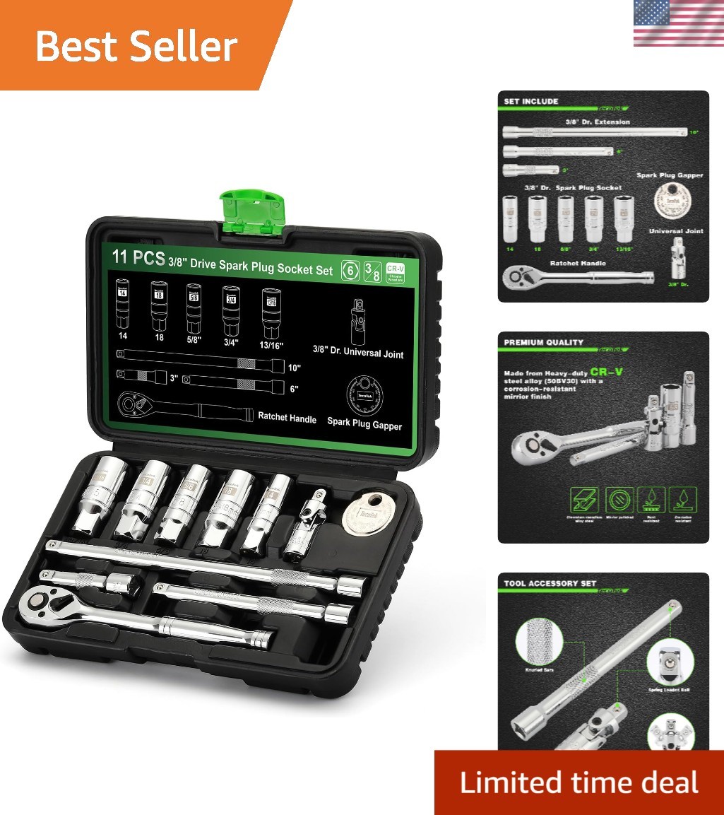 11-Piece Spark Plug Socket Set for Efficient Automotive Repairs