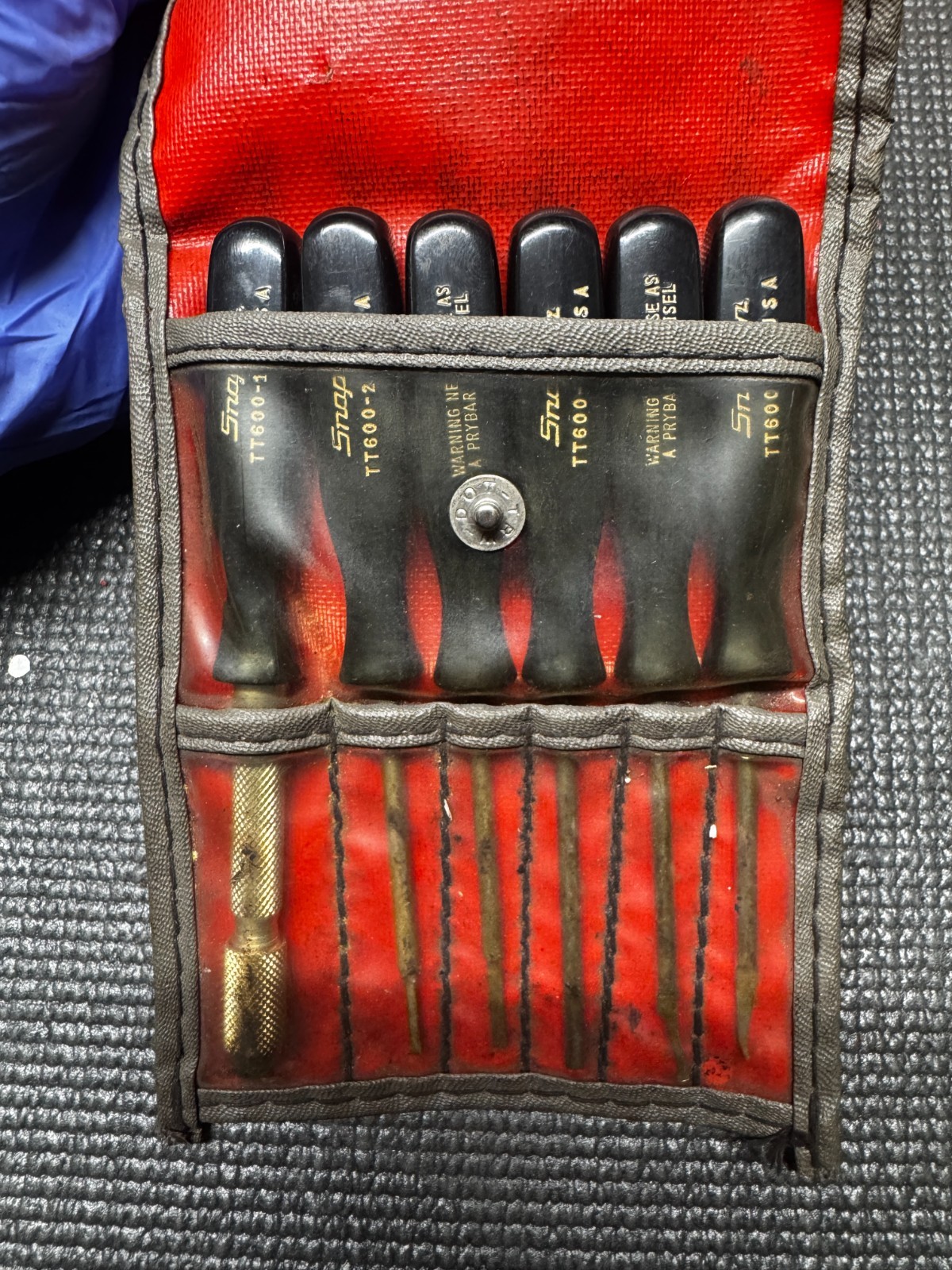 Snap-on TT600 6-Piece Electrical Terminal Tool Set with Pouch Vintage USA Made