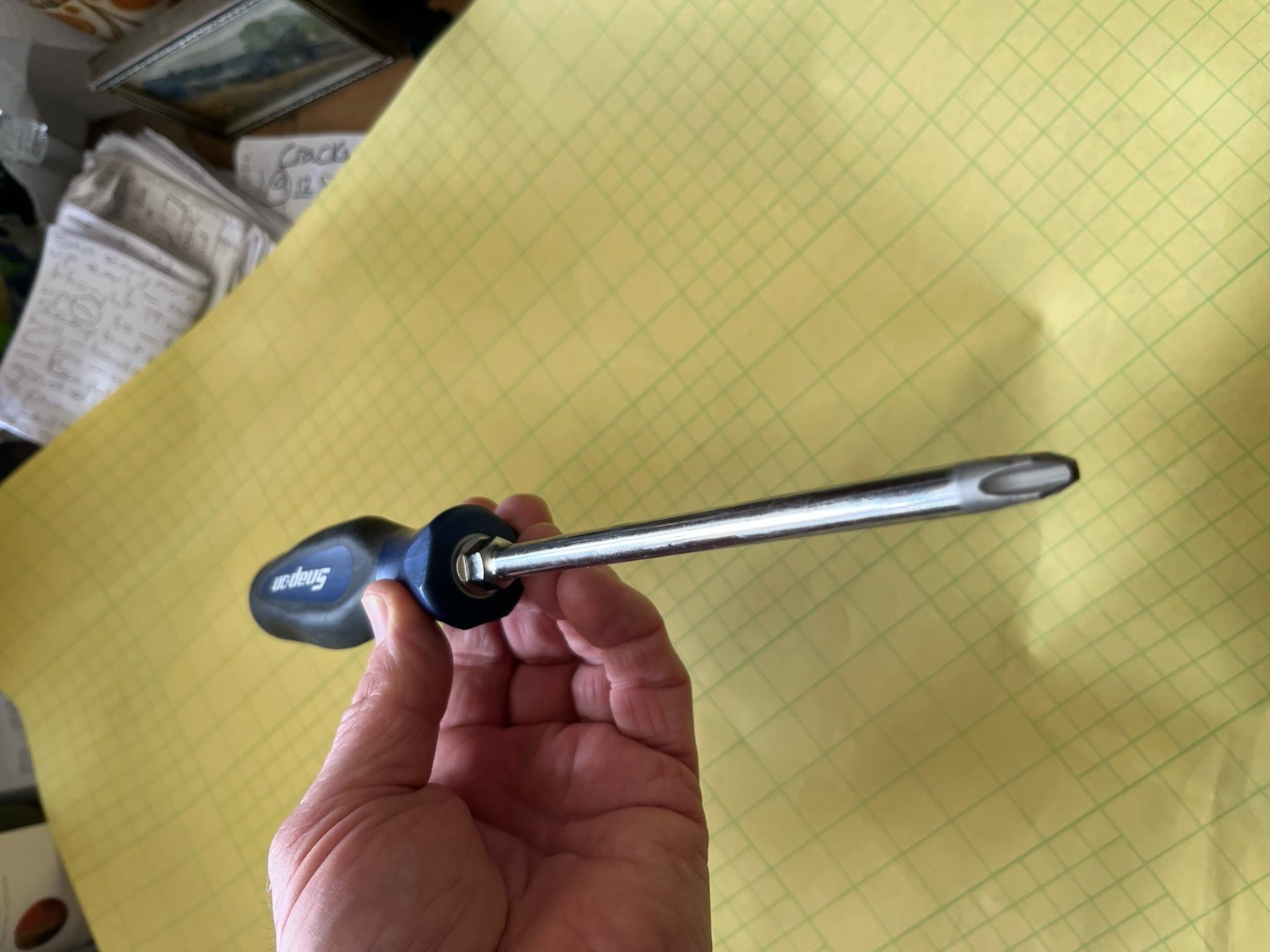 Snap On Phillips Screwdriver Cool Power Blue Metallic No 3 Model SGDP631RB New