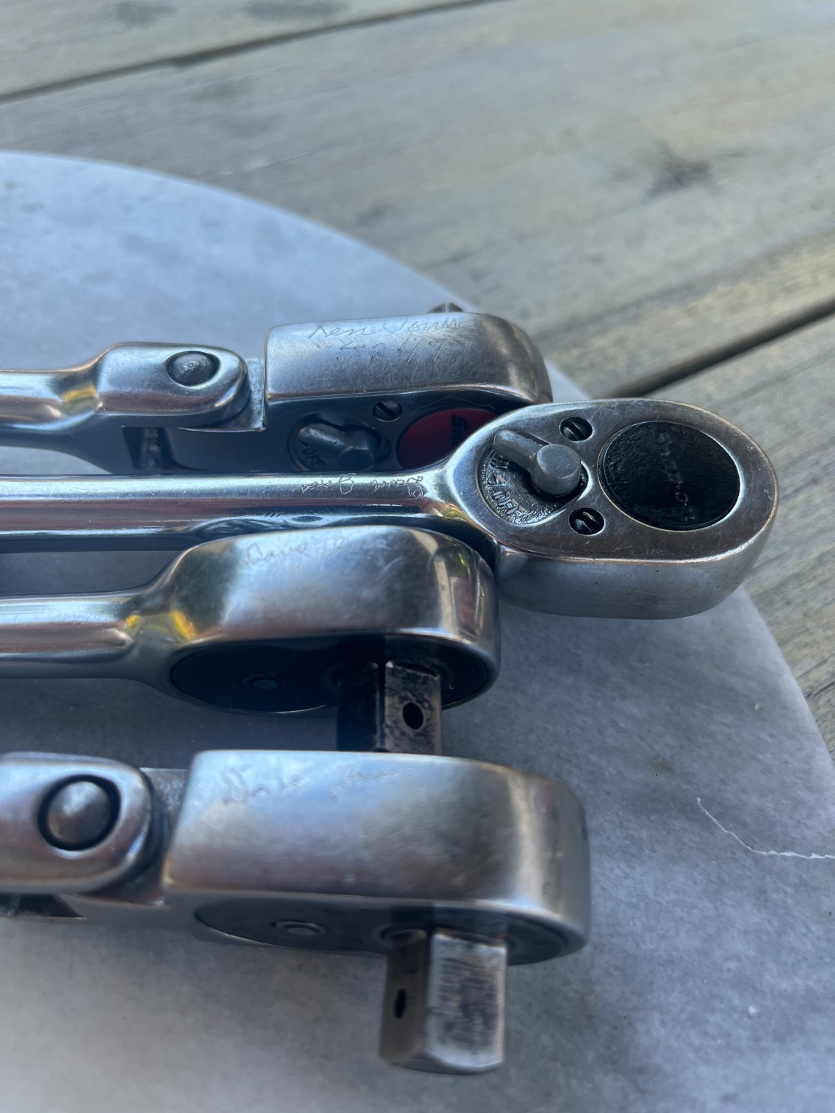 Snap-on 3/8 Ratchet Lot F731 F732 F720 FK720 QJR217 FSX1220 FRS70A USA Vintage