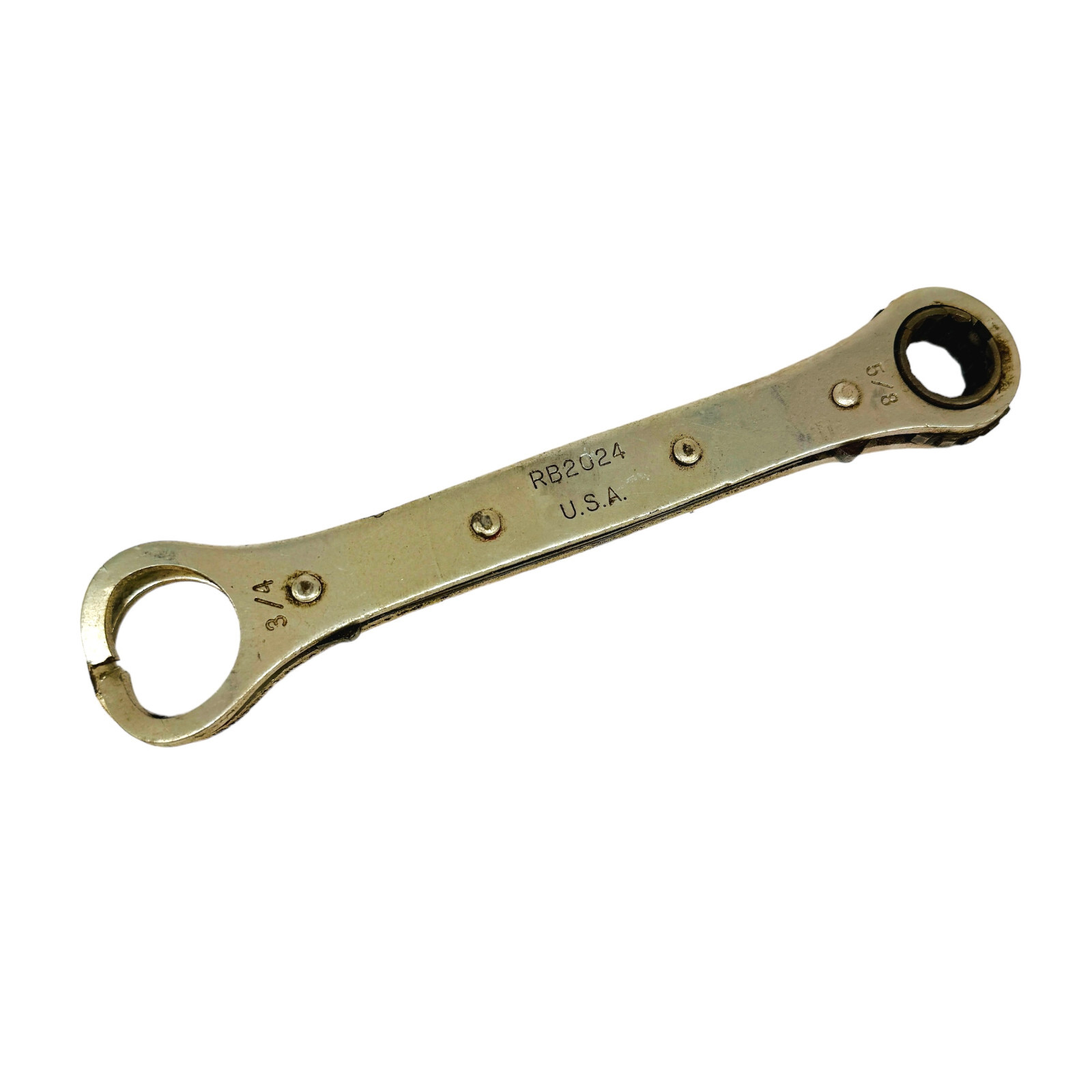 RB2024 3/4 in X 5/8 in S SAE Ratcheting Box Wrench, Made in USA