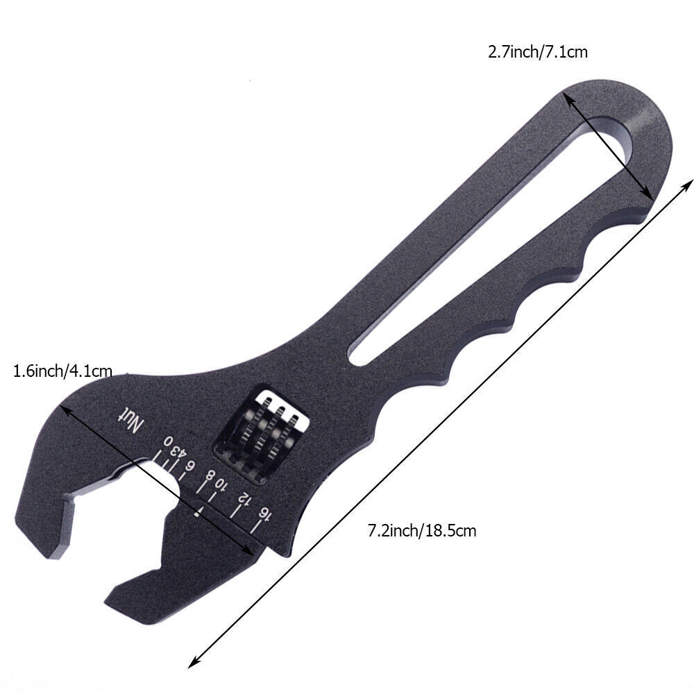 Adjustable Aluminum Wrench Spanner Hand Tool for AN3-AN16 Hose End Fitting