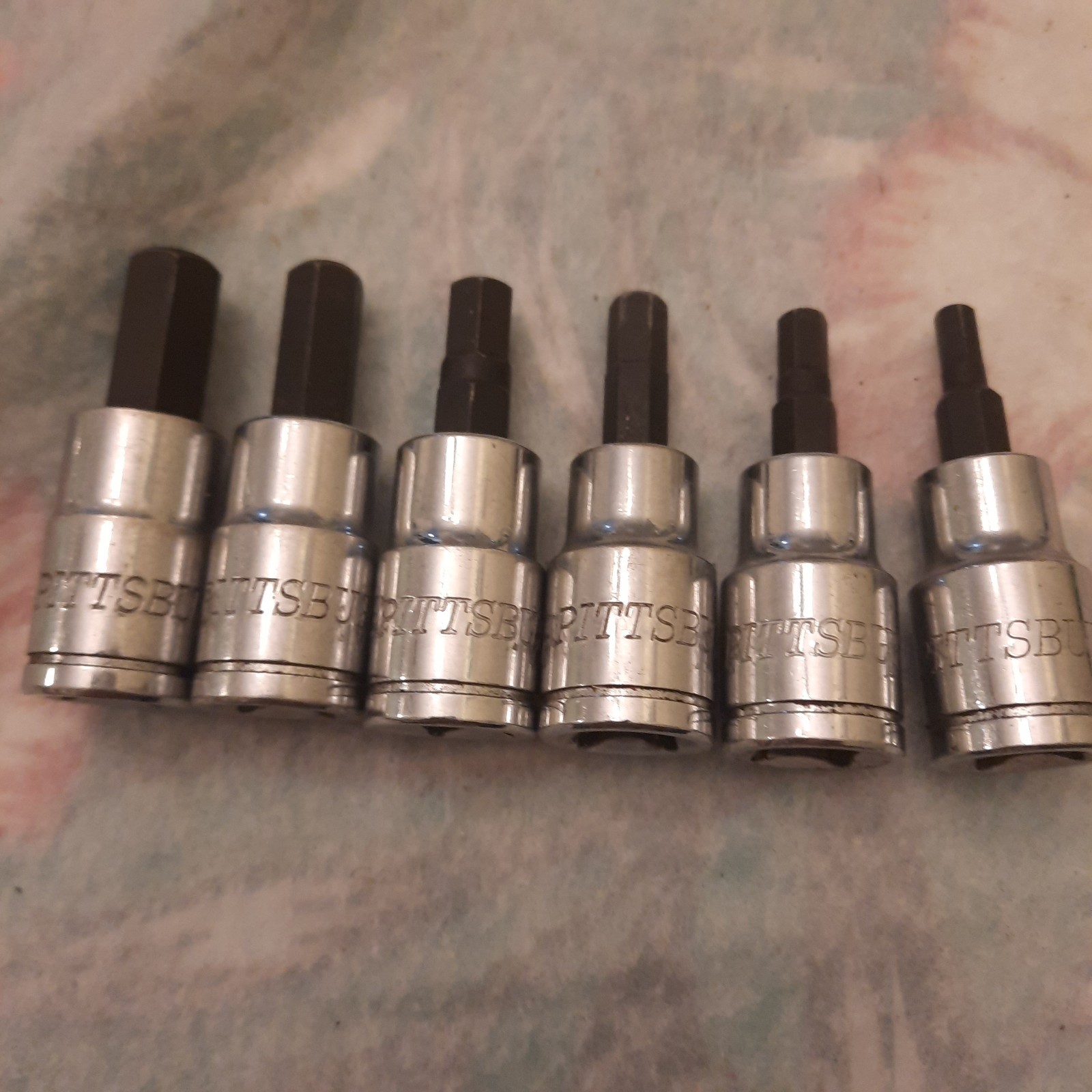 Pittsburgh 3/8 Dr Metric Hex Socket Set 6 Pc. 10, 8, 7, 6, 5, & 4 mm.