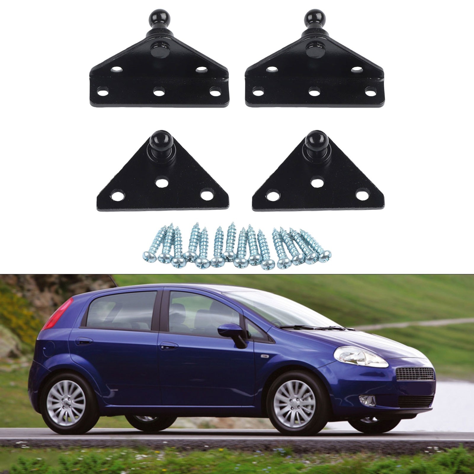 For Gas Strut Compatible 10mm Ball Stud Mounting Brackets with Hardware