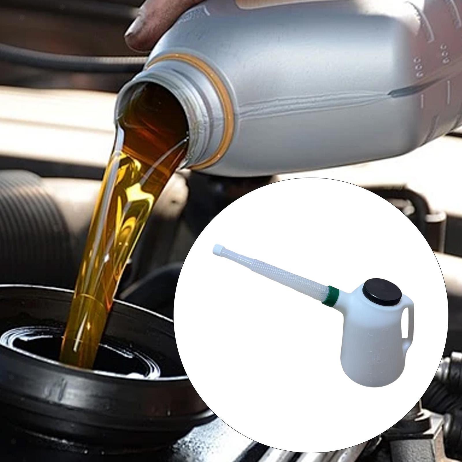 Oil Jug with Long Spout Oil Measuring Container for Bikes Traveling Car