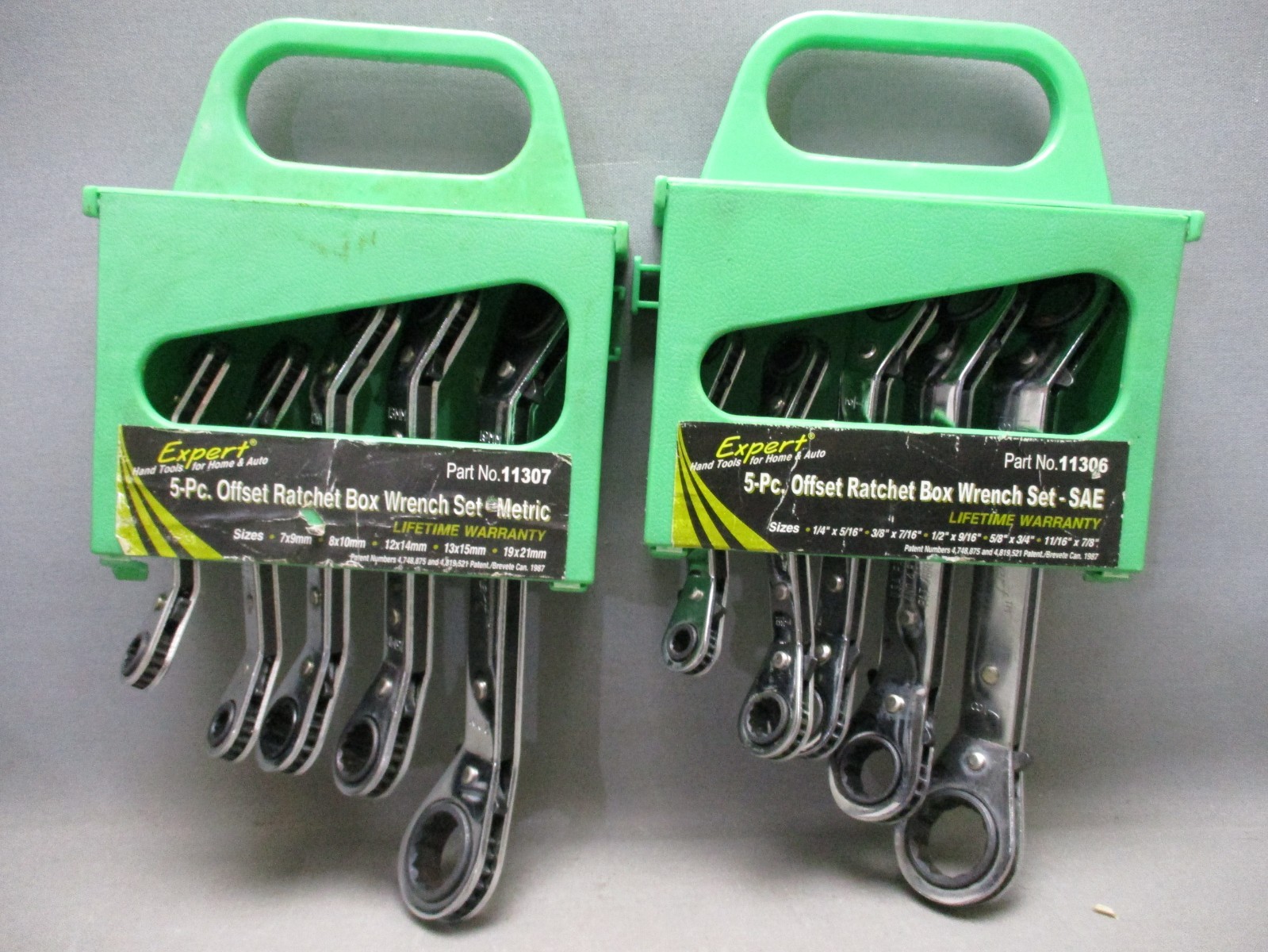 Expert by Kastar Tools 2 Sets 5 Pc SAE & MM Offset Ratcheting Box Wrench Set