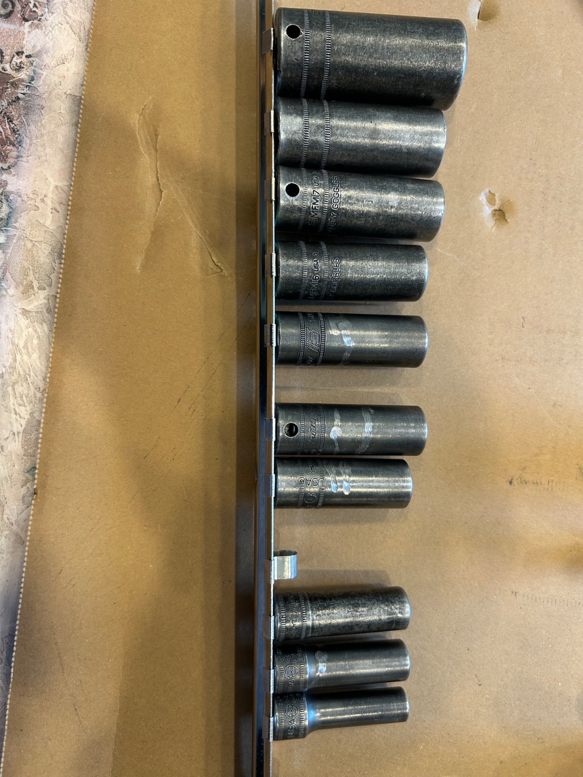 Snap-on 3/8″ Flank Drive Deep Metric 6pt 8-24mm Impact 14 pc Socket Set SIMFM24