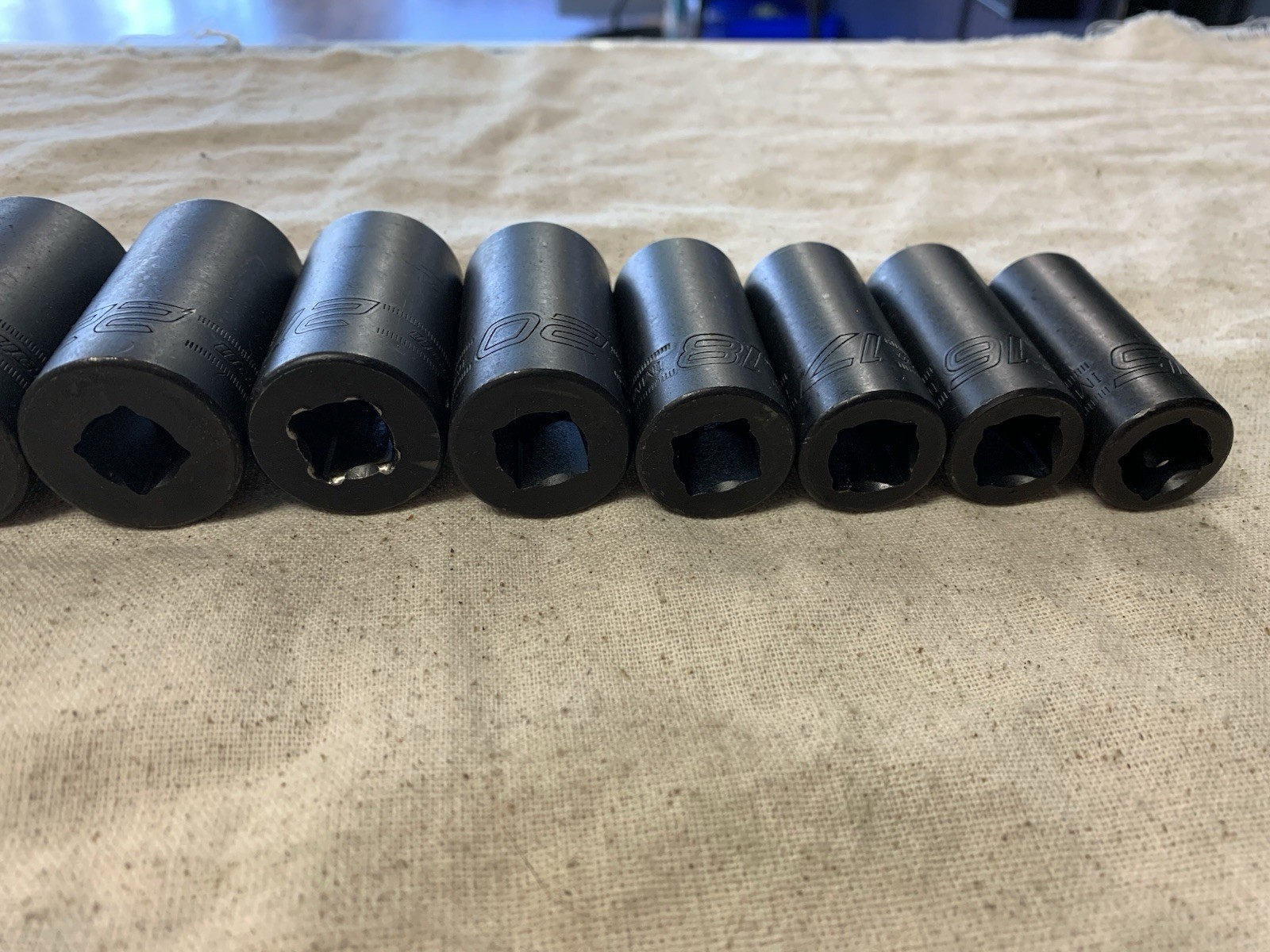 Snap-on 312IMMS 11pc 1/2” Drive 6pt Metric Semi-Deep Impact Socket Set 15-27mm